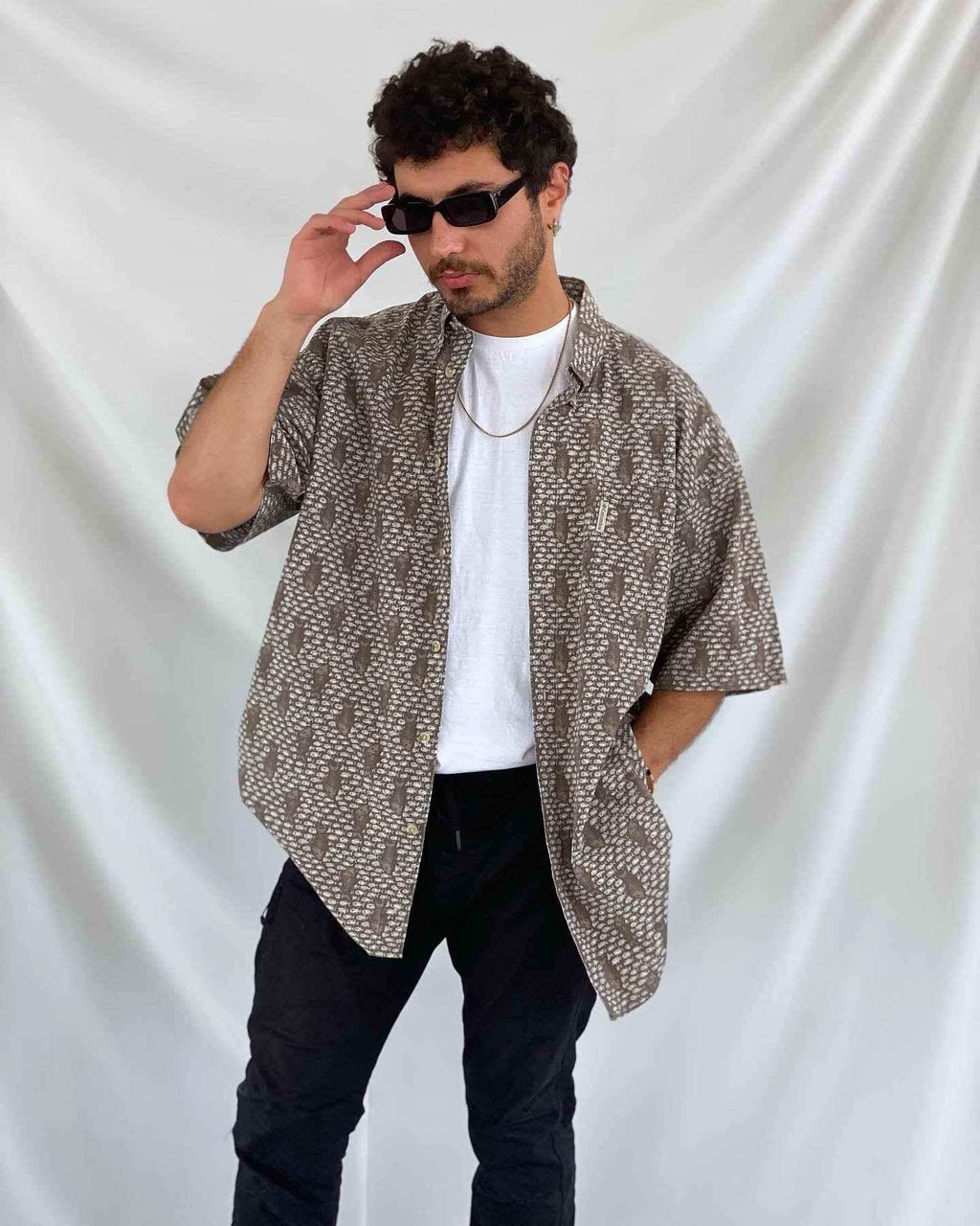 Columbia Fish Print Shirt - Balagan Vintage Half Sleeve Shirt half sleeve shirt, printed shirt, shirt, shirts, streetwear, techno, techno wear, unisex, unisex shirts, vintage, vintage prints