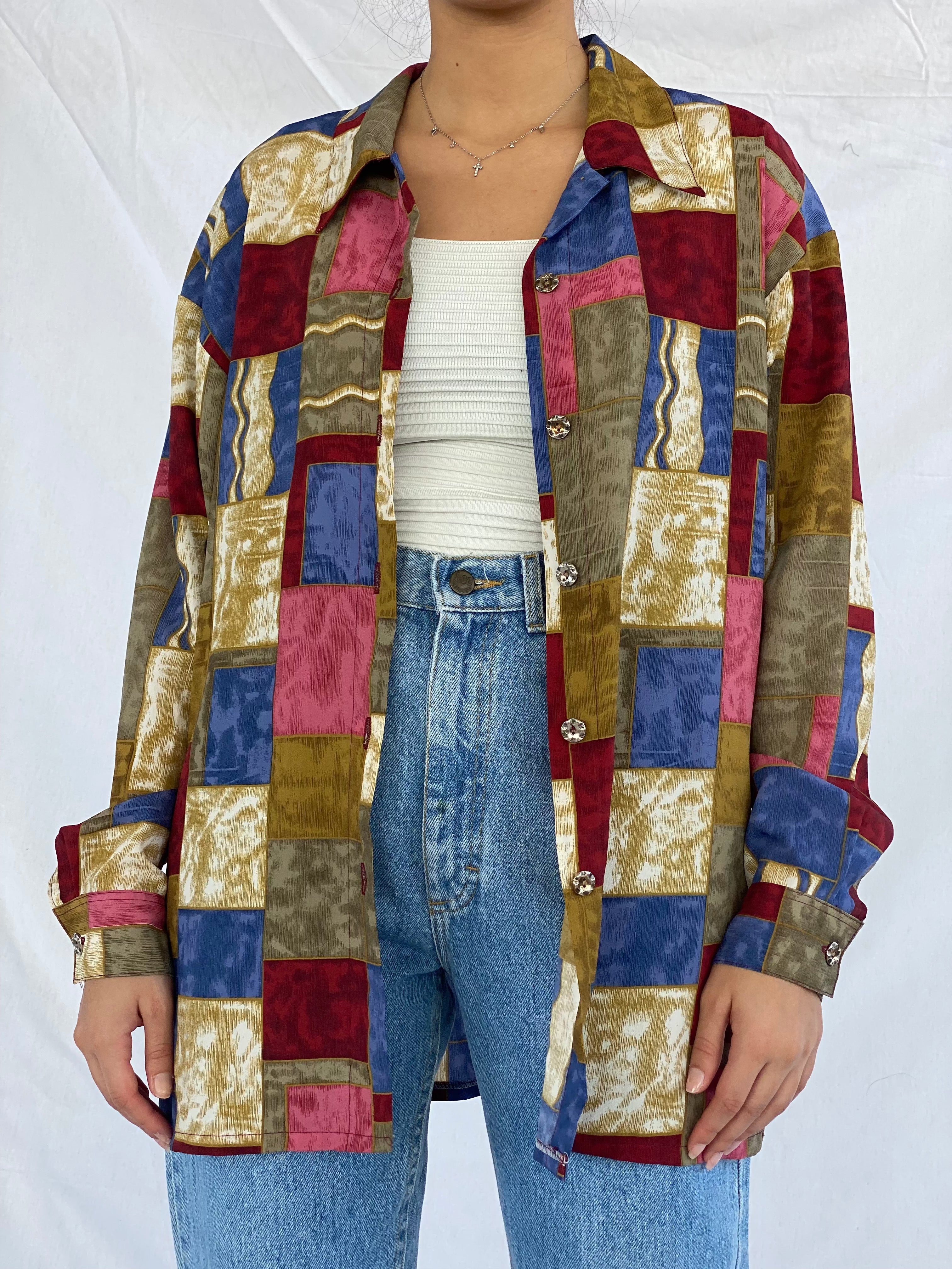 Vintage Serali Shirt - Balagan Vintage Full Sleeve Shirt 90s, full sleeve shirt, vintage, women, women shirt