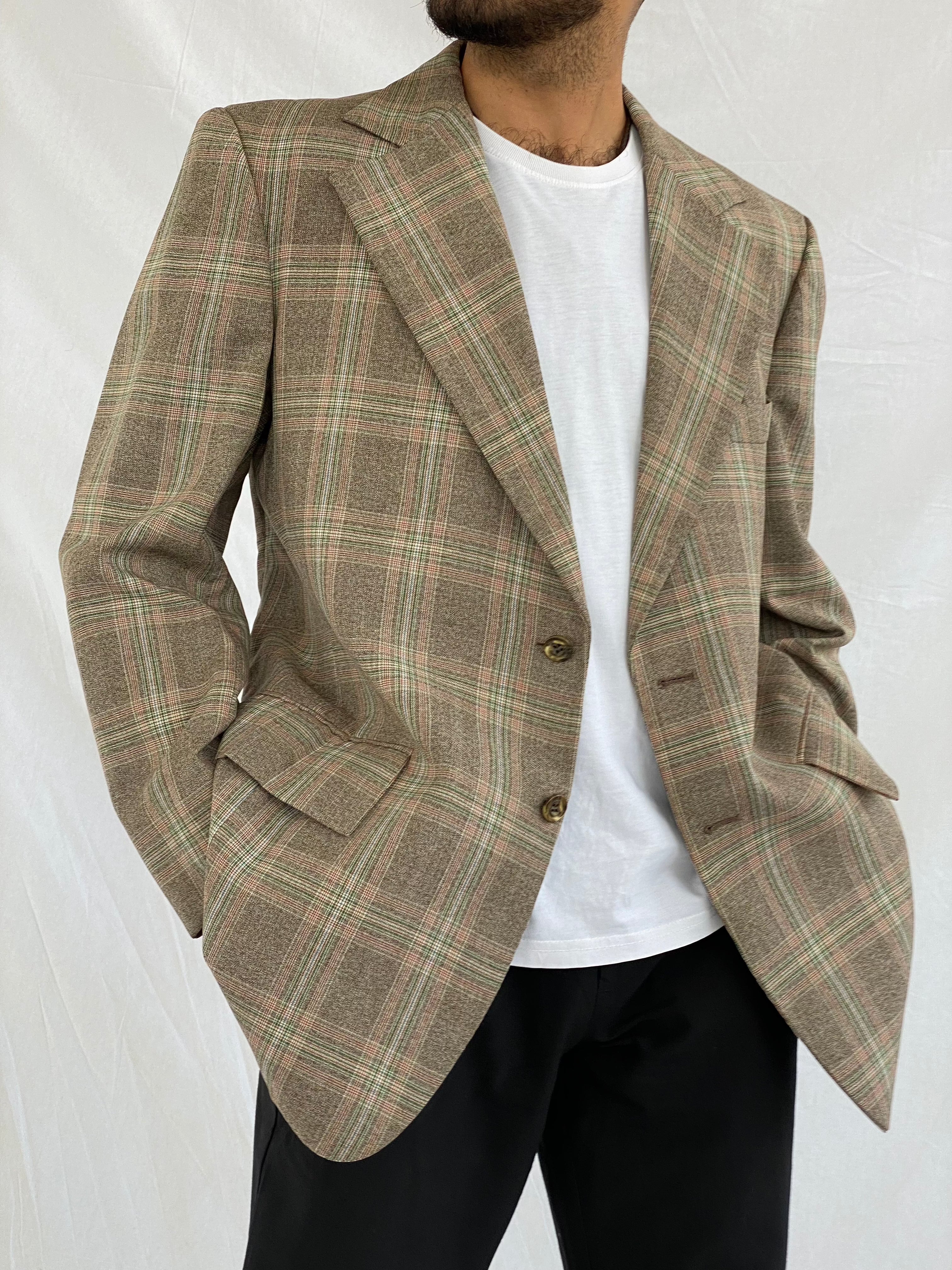 Vintage CRICKTEER Plaid Blazer - Balagan Vintage Blazer 00s, 90s, blazer, formal, full sleeve blazer, men blazer, plaid