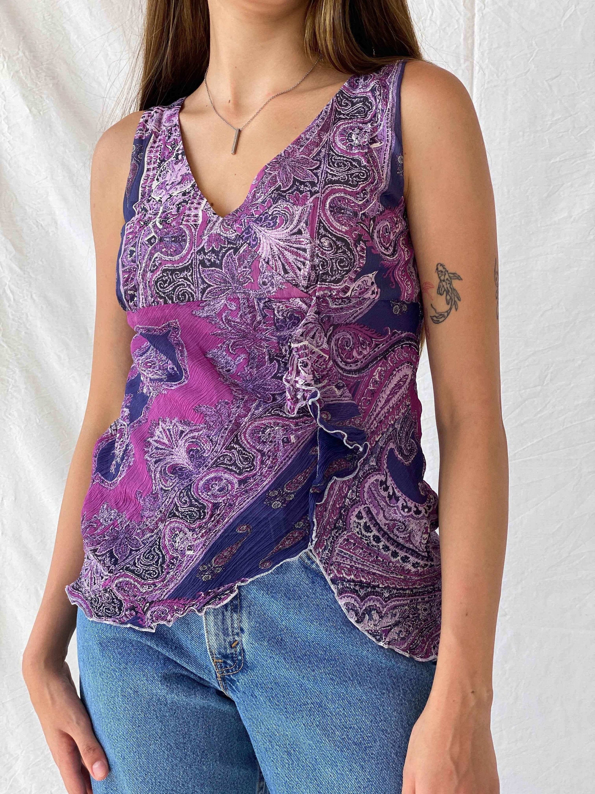 Y2K 123 Top - Balagan Vintage Sleeveless Top 00s, 90s, Mira