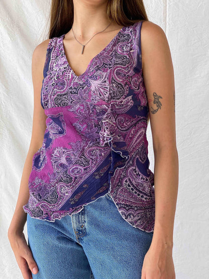 Y2K 123 Top - Balagan Vintage Sleeveless Top 00s, 90s, Mira