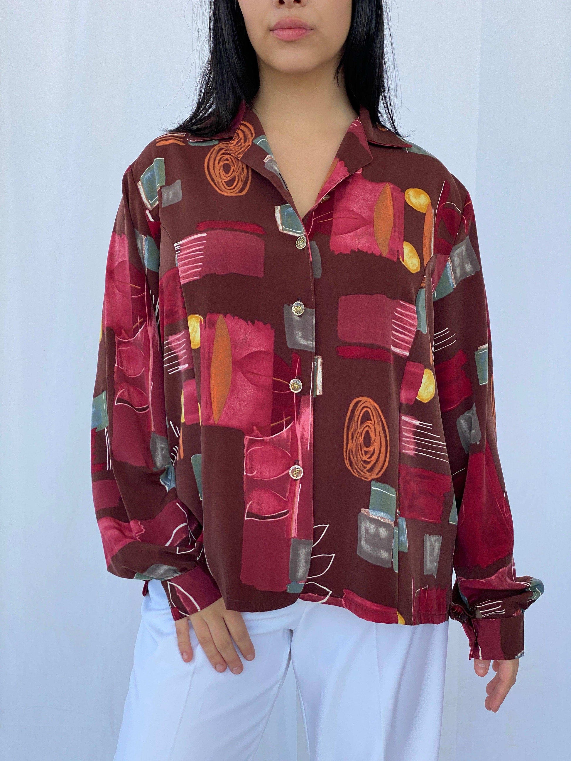 Vintage Printed Shirt - Balagan Vintage Full sleeve Shirt 90s, full sleeve shirt, printed shirt