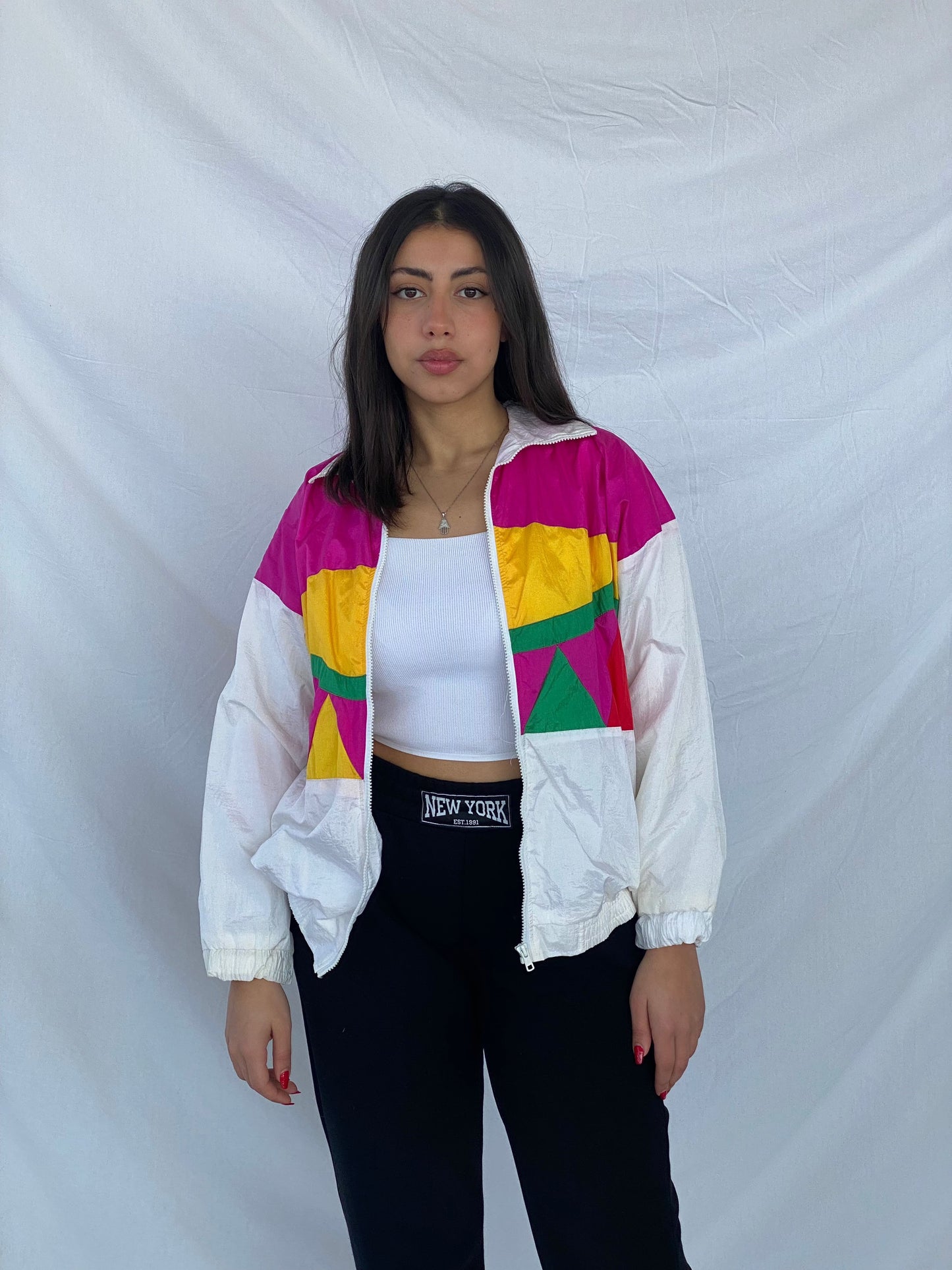 Vintage U.C.T.F. Windbreaker Jacket - Balagan Vintage Windbreaker Jacket 90s, jacket, nylon, outerwear, vintage, windbreaker, windbreaker jacket