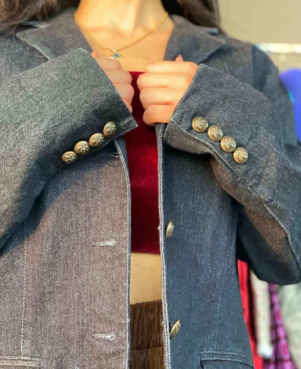 Ralph Lauren Denim Blazer - Balagan Vintage Blazer 00s, 90s, blazer, outerwear, Ralph Lauren, vintage, vintage blazer, women, Y2K