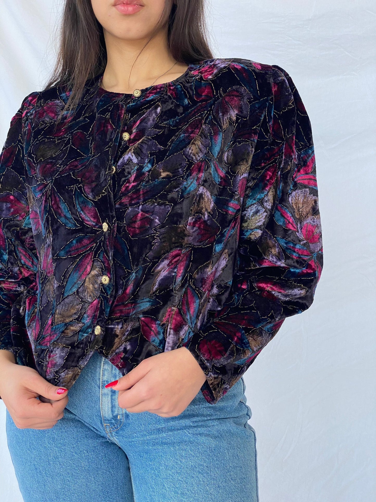 Vintage Velvet Shirt - Balagan Vintage Velvet Shirt 80s, 90s, outerwear, velvet, vintage