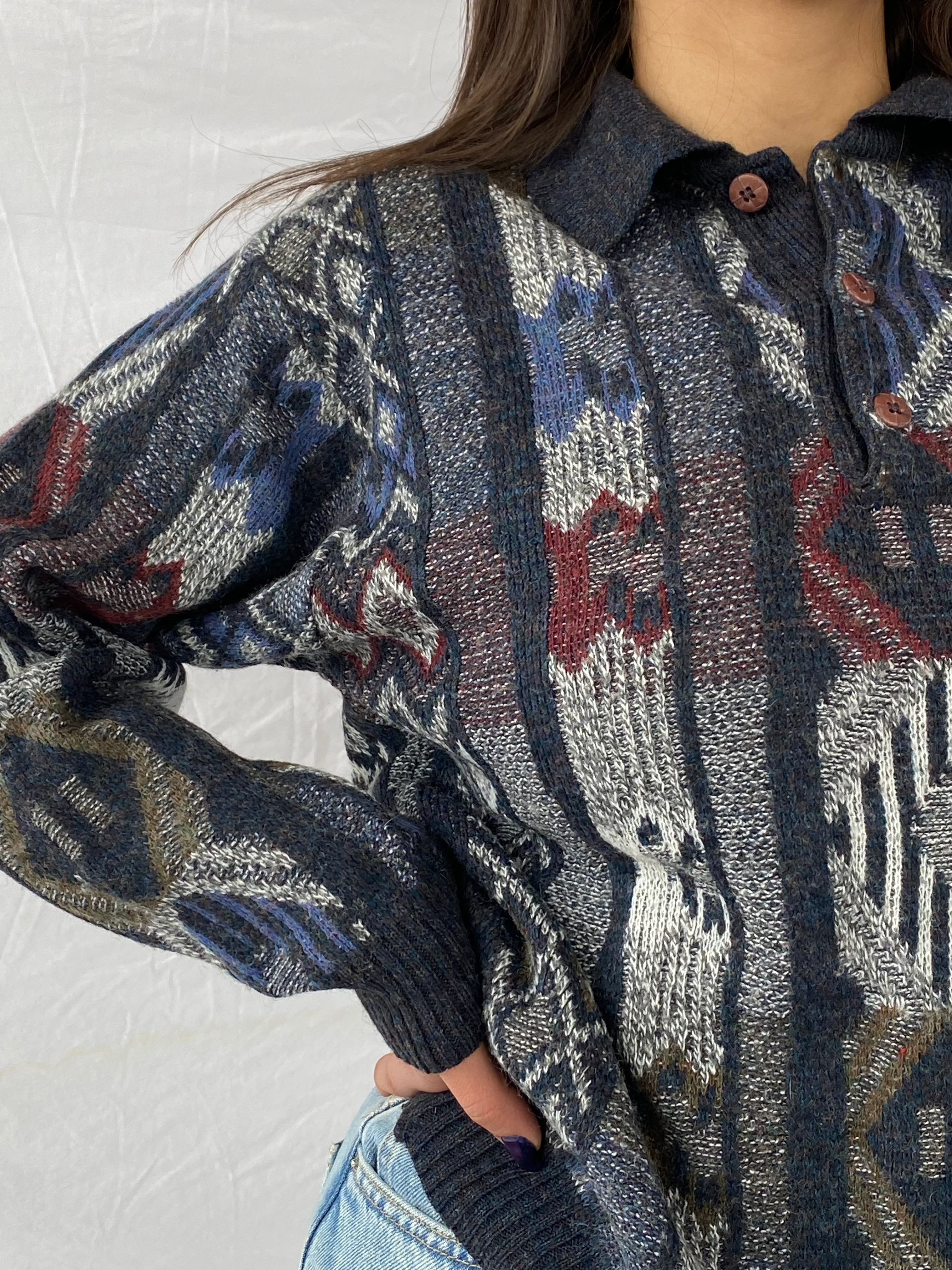 Vintage Knitted Sweater - Balagan Vintage Sweater 90s, knitted sweater, outerwear, sweater