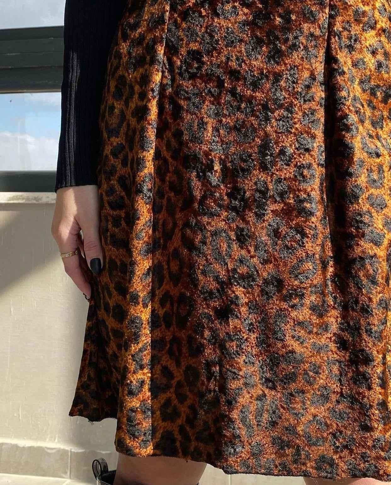 Vintage Emanuelle Colección Designer Dress - Balagan Vintage Velvet Dress 00s, animal print, dress, streetwear, velvet, velvet dress, vintage, vintage dress, winter, women, women dress