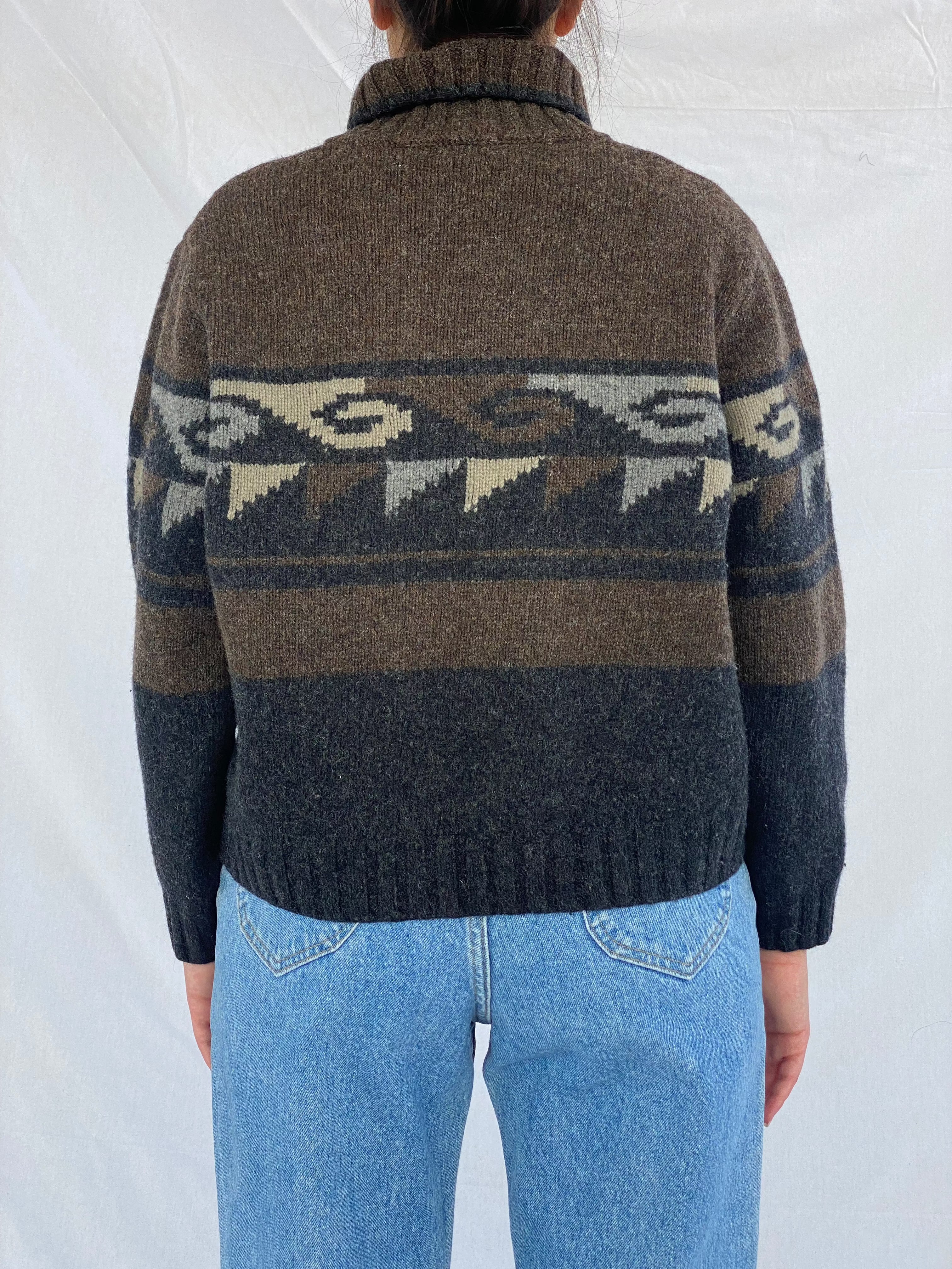 Vintage United Colors of Benetton Sweater - Balagan Vintage Sweater knitted sweater, oversized sweater, printed sweater, vintage sweater, winter