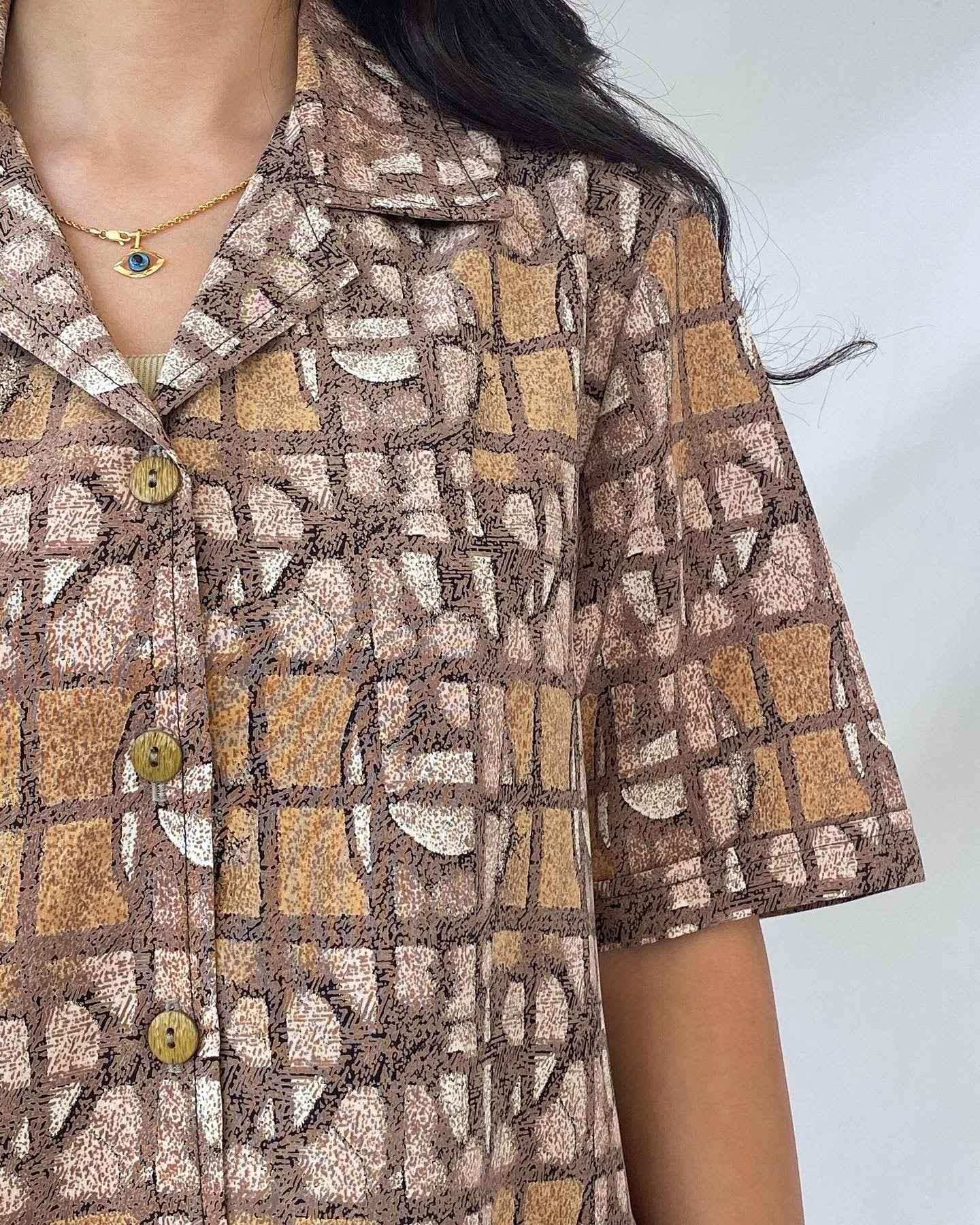 Vintage Printed Shirt - Balagan Vintage Half Sleeve Shirt men, mens shirt, oversized, printed shirt, Rahmeh, shirt, shirts, streetwear, summer, unisex, unisex shirts, women shirt