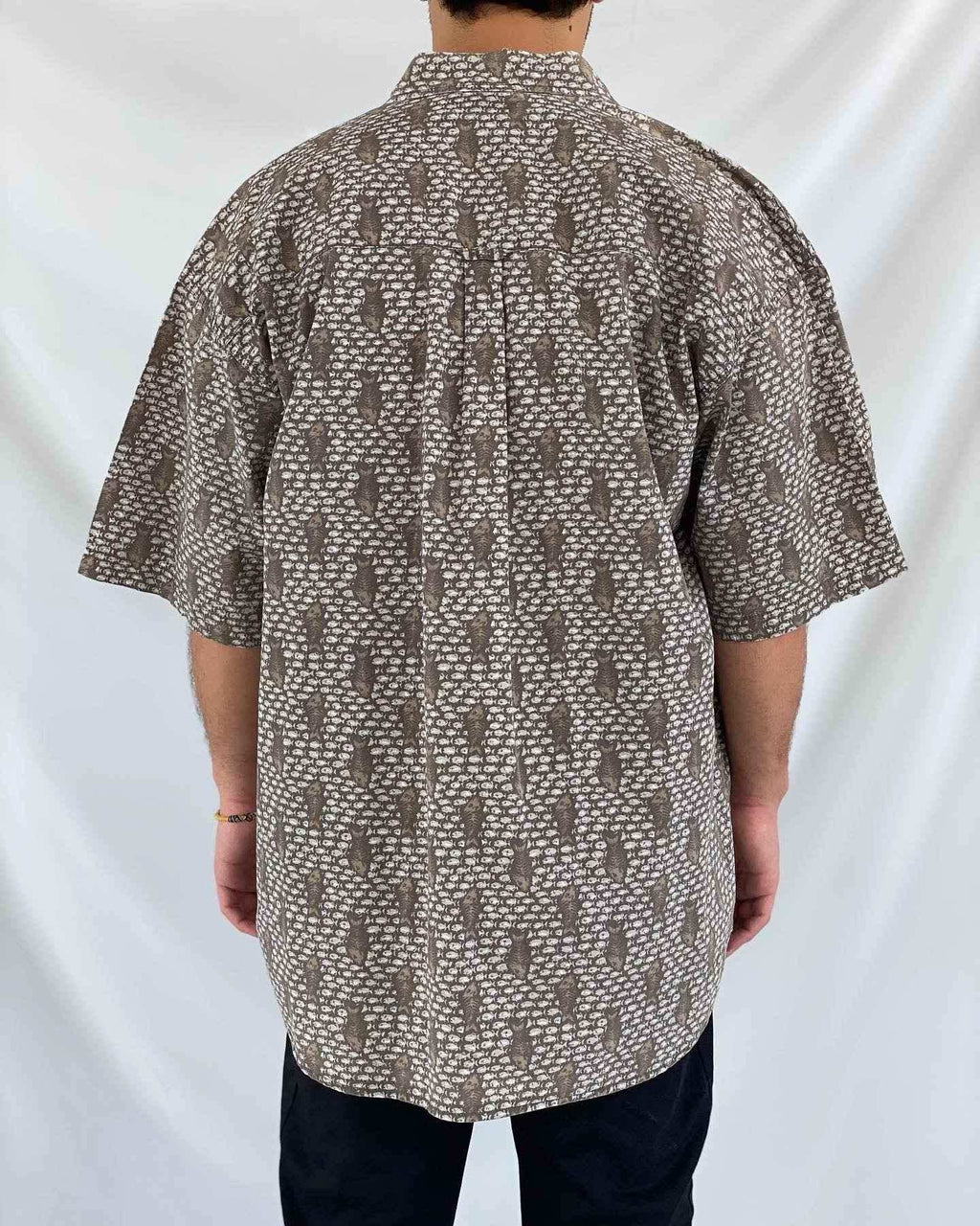 Columbia Fish Print Shirt - Balagan Vintage Half Sleeve Shirt half sleeve shirt, printed shirt, shirt, shirts, streetwear, techno, techno wear, unisex, unisex shirts, vintage, vintage prints