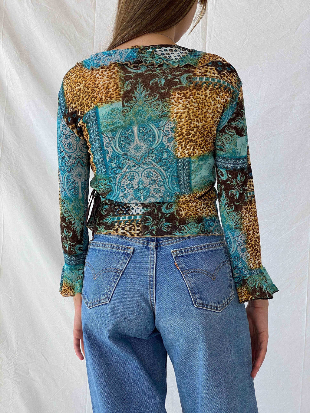 Vintage Jus De Pom Paris Wrap Top - Balagan Vintage Wrap Top 00s, 90s, Mira