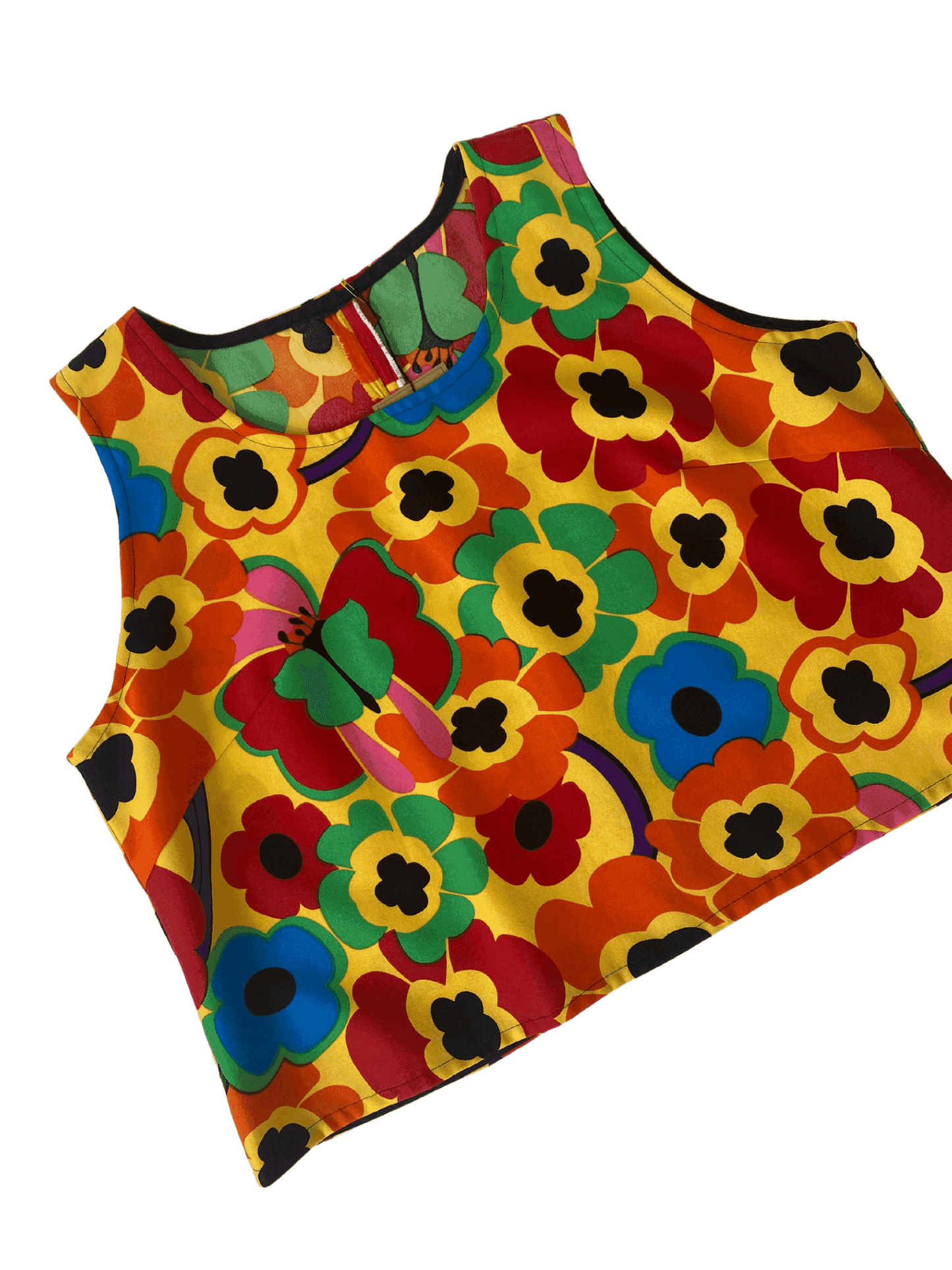 Vintage Handmade Floral Top - Balagan Vintage Sleeveless Top floral top, Rahmeh