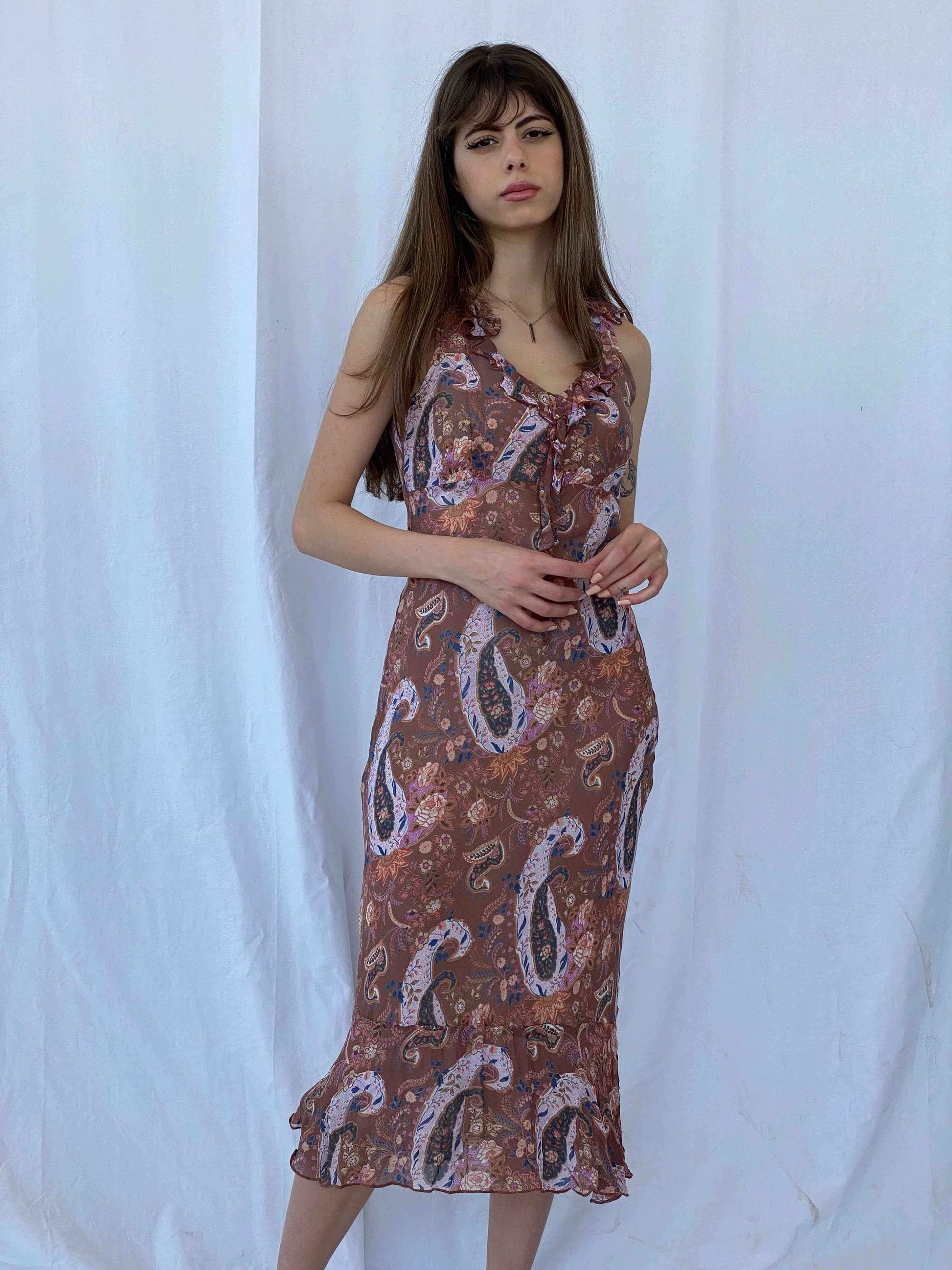 Vintage 2,4 KARAT Midi Dress - Balagan Vintage Midi Dress 00s dress, 90s dress, floral dress, midi dress, Mira