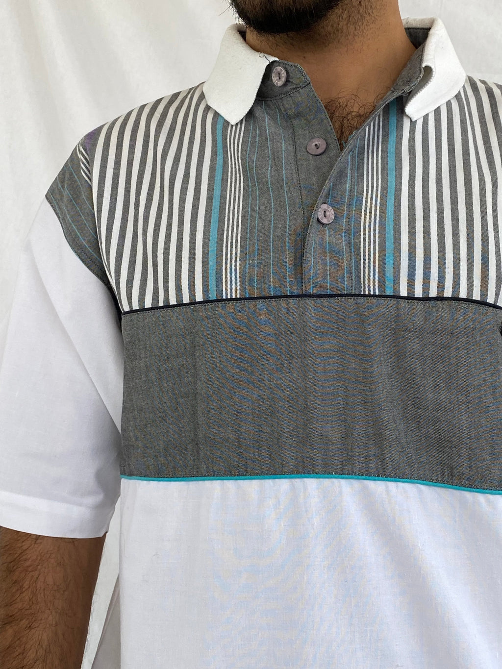 Vintage Bill Blass Menswear Top - Balagan Vintage Half Sleeve Top formal, golf top, half sleeve shirt, men, men top, streetwear, top, vintage