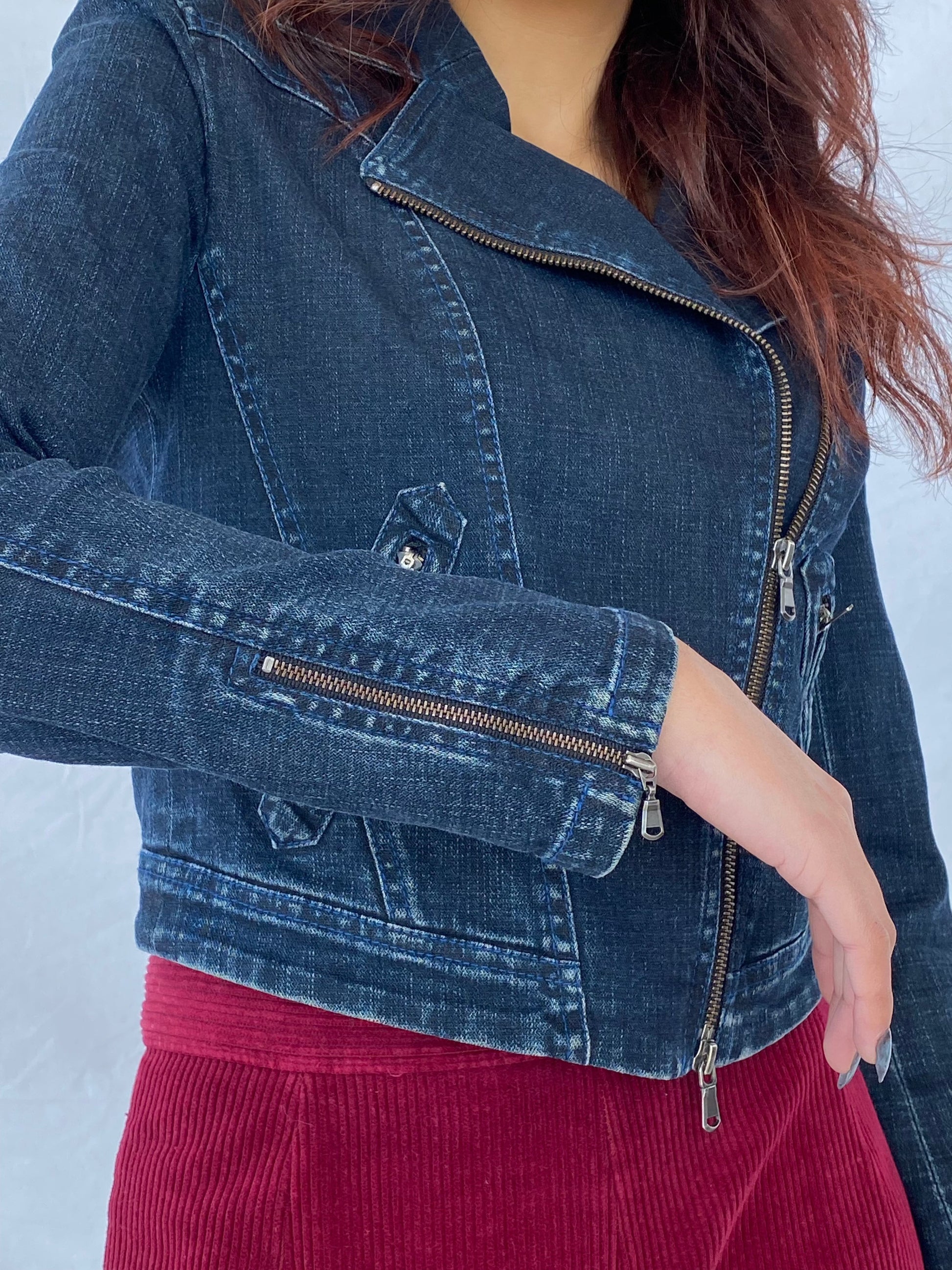 Vintage Y2K Amass Cropped Denim Jacket - Balagan Vintage Denim Jacket 00s, 90s, denim, outerwear, vintage