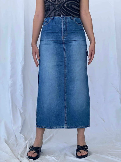 Vintage Bailey’s Point Denim Skirt - Balagan Vintage Denim Skirt 90s, Batoul, denim skirt