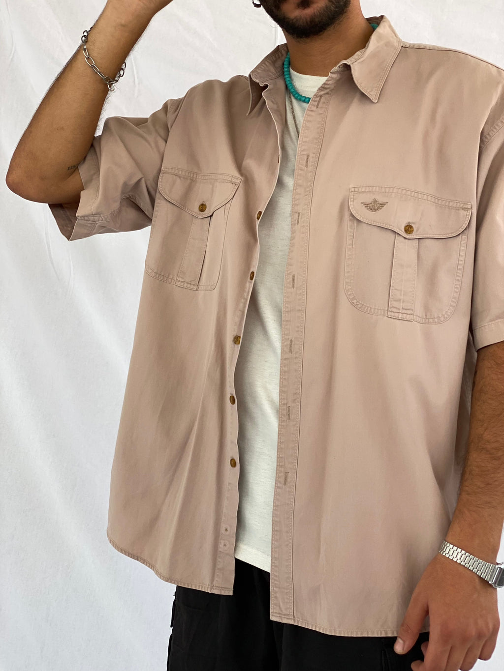 Vintage Docker’s by Levi’s Shirt - Balagan Vintage Half Sleeve Shirt 90s, half sleeve shirt, levis, men, Saif, shirt