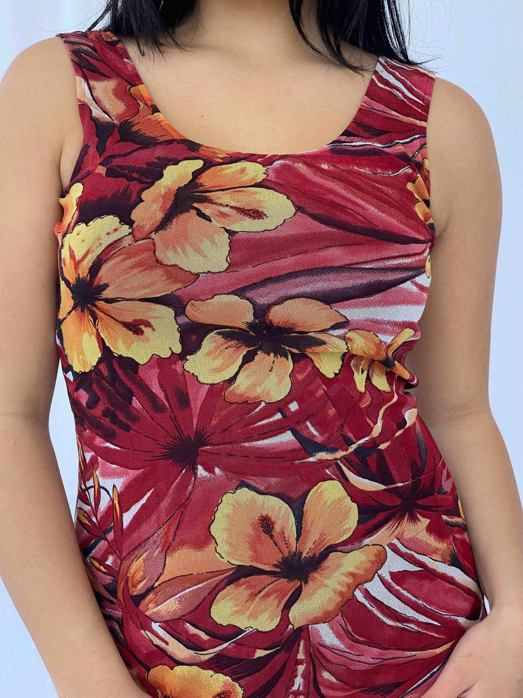 Vintage Y2K Street One Dress - Balagan Vintage Midi Dress 00s, floral dress, midi dress