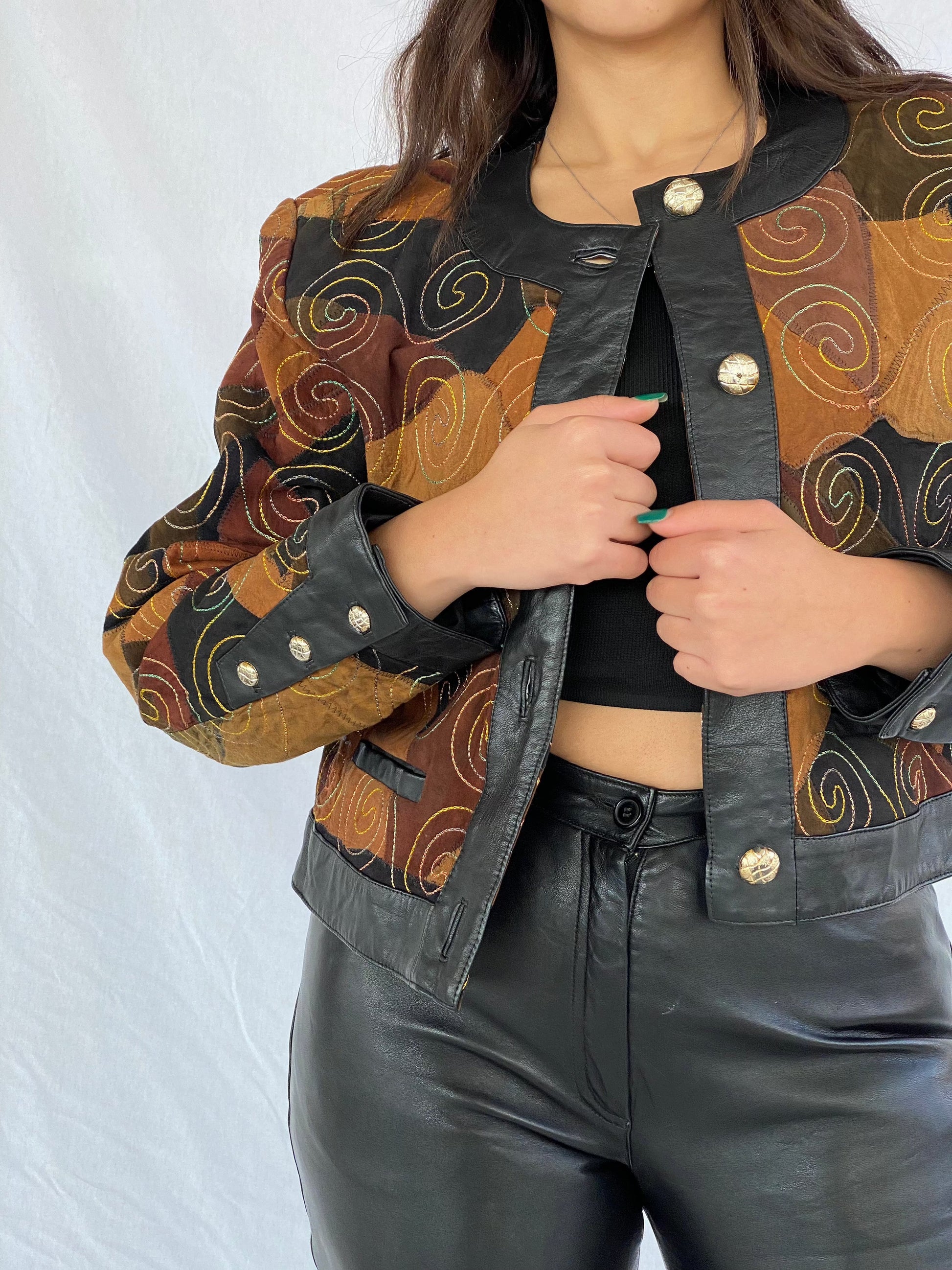 Vintage 80s GIORGIO MOBIANI Leather Jacket - Balagan Vintage Leather Jacket 80s, 90s, genuine leather, genuine leather jacket, leather, leather jacket, vintage, vintage jacket