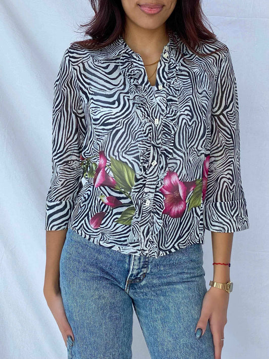 Vintage Y2K Apanage Shirt - Balagan Vintage Sheer Shirt 00s, 90s, sheer, sheer shirt, shirt, shirts