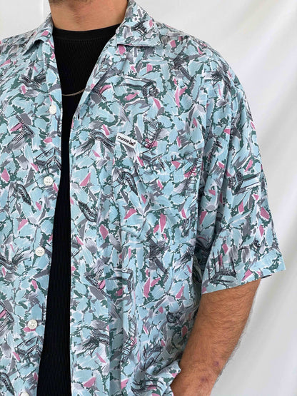 Vintage CHASER Printed Shirt - Balagan Vintage Half Sleeve Shirt crazy print, half sleeve shirt, men, mens shirt, oversized, oversized shirt, printed shirt, retro, shirt, streetwear, summer, techno, techno wear, unisex