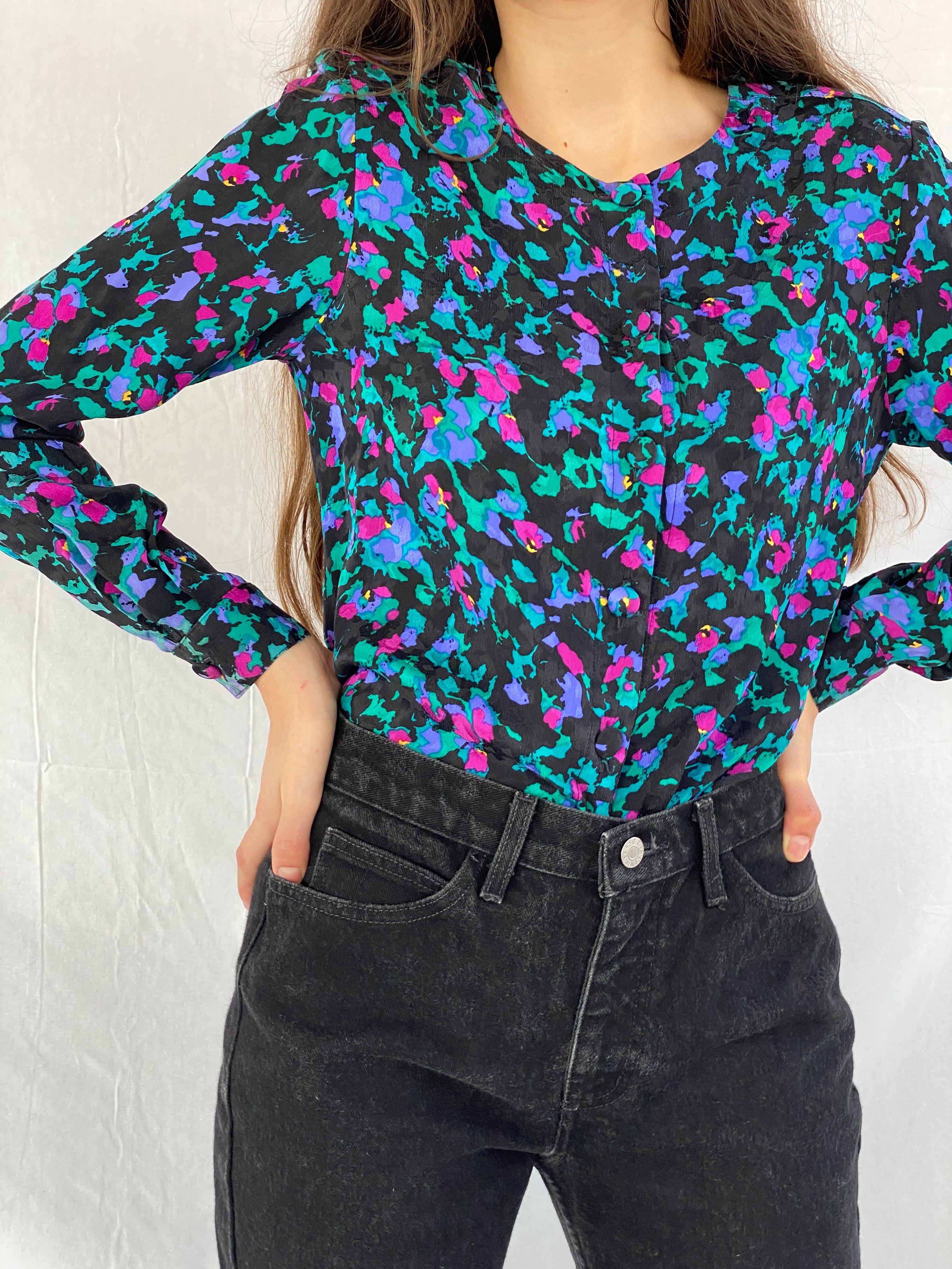 Vintage Perri Cutten Printed Shirt - Balagan Vintage Full Sleeve Shirt 00s, 90s, full sleeve shirt, outerwear, printed shirt, prints, shirt, shirts, streetwear, vintage, winter, women