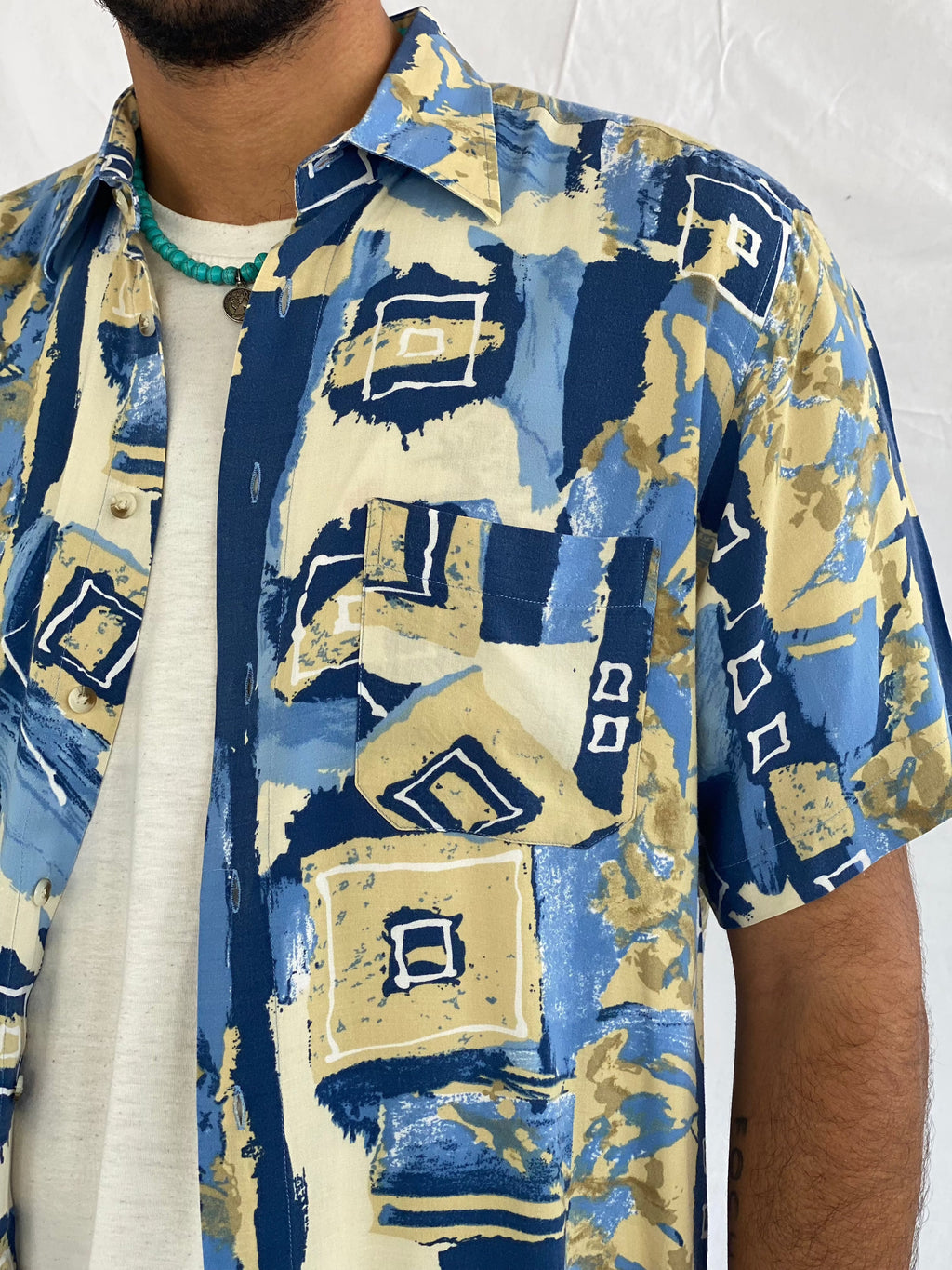 Vintage 90s Club D’amingo Casual Shirt - Balagan Vintage Half Sleeve Shirt 00s, 90s, crazy print, festival wear, graphic, graphic top, half sleeve shirt, men, mens shirt, outerwear, oversized, printed shirt, shirt, shirts, summer, techno, techno wear, Top, unisex, unisex shirts, vintage, vintage prints, women, women shirt, Y2K