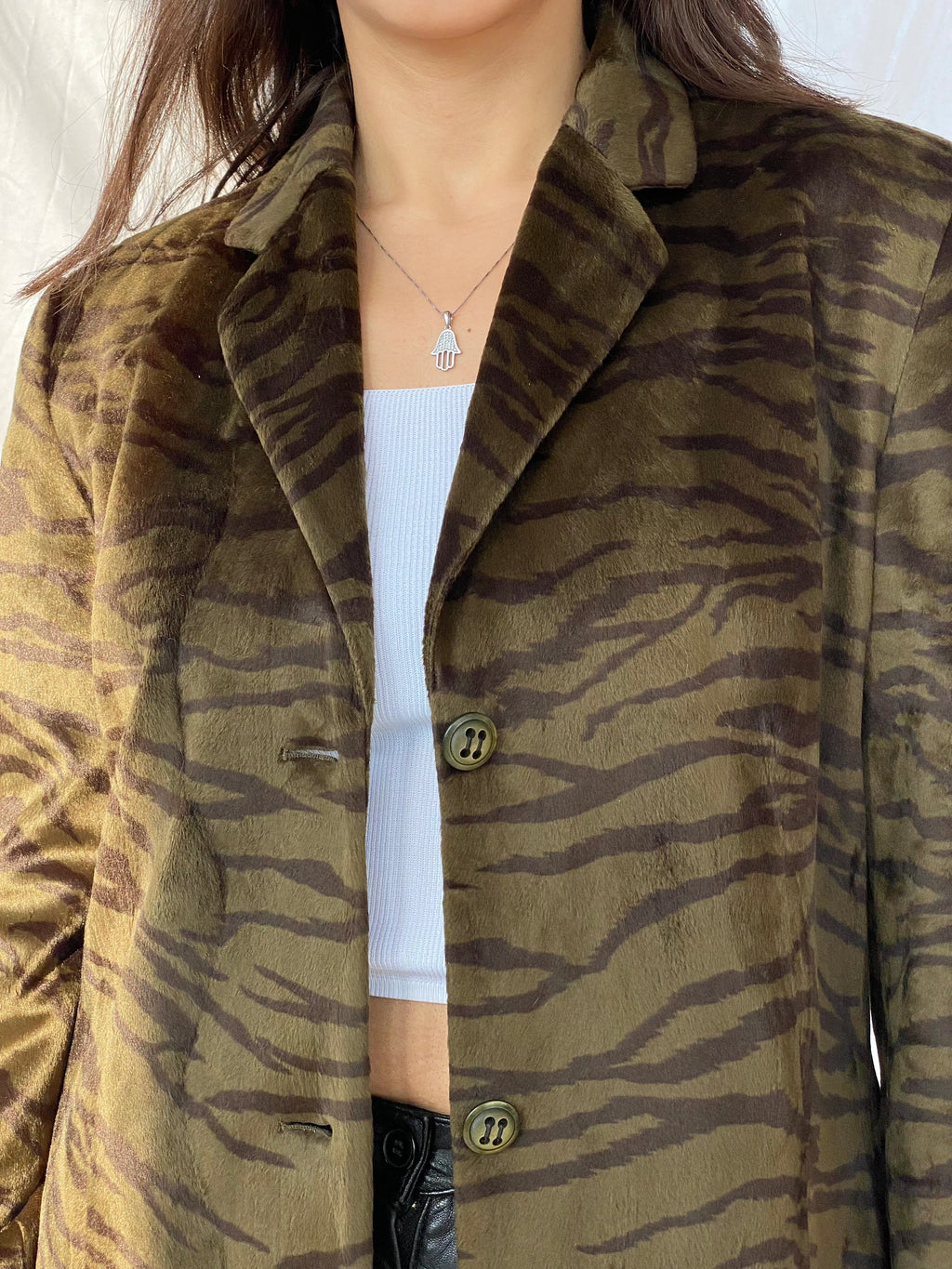 Vintage Animal Print Jacket - Balagan Vintage Blazer 90s, blazer, outerwear, oversized, vintage, vintage blazer