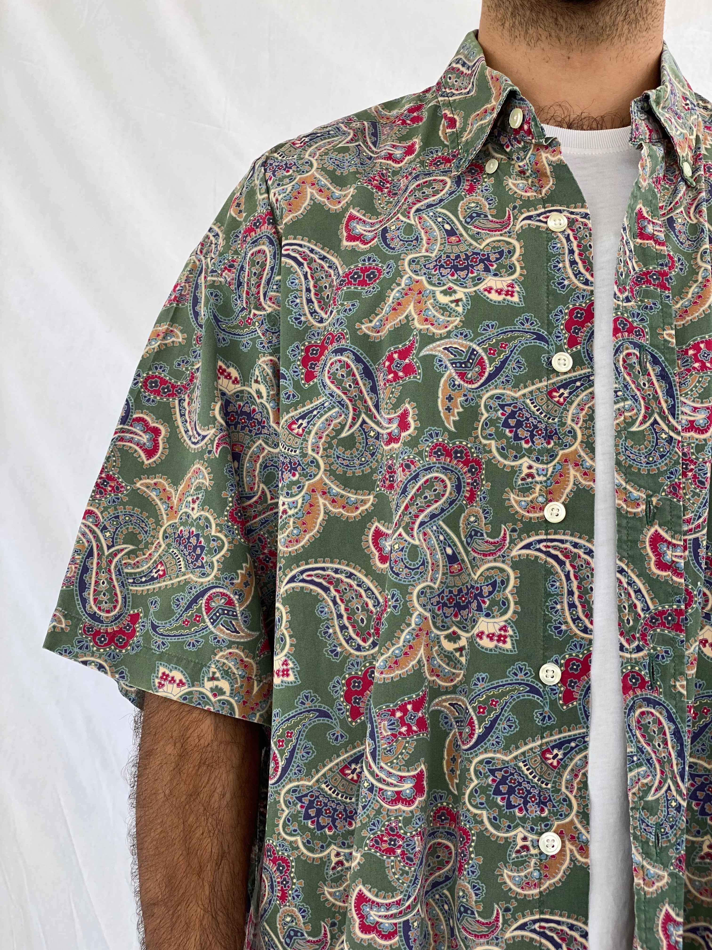Vintage Docker’s by Levi’s Printed Shirt - Balagan Vintage Half Sleeve Shirt 00s, 90s, half sleeve shirt, streetwear, summer, summer prints, vintage, vintage prints