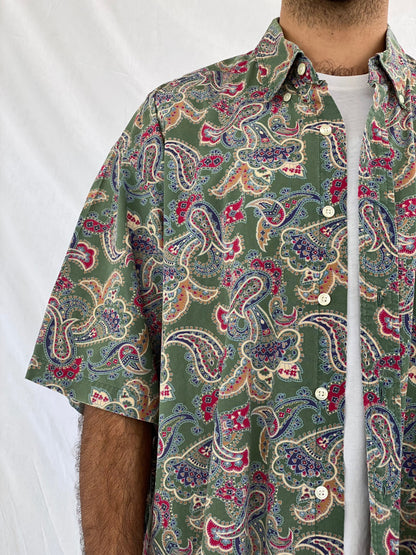 Vintage Docker’s by Levi’s Printed Shirt - Balagan Vintage Half Sleeve Shirt 00s, 90s, half sleeve shirt, streetwear, summer, summer prints, vintage, vintage prints