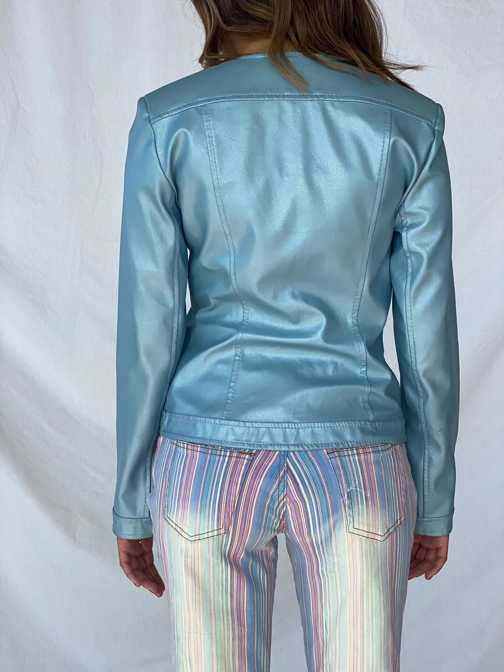 Y2K MORGAN DE TOI Metallic Blue Jacket - Balagan Vintage Jacket 00s, jacket, outerwear, streetwear, vintage, vintage jacket