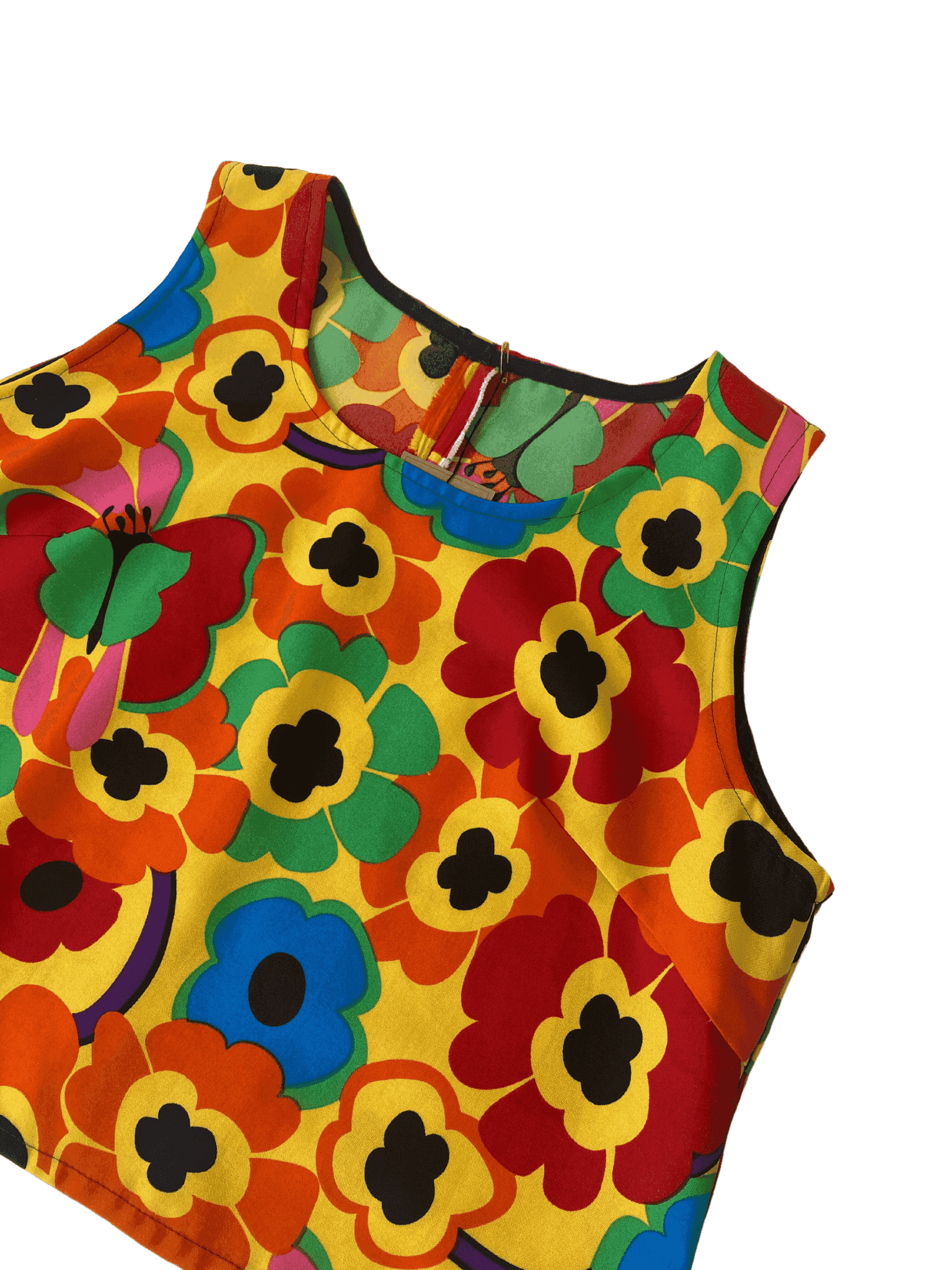 Vintage Handmade Floral Top - Balagan Vintage Sleeveless Top floral top, Rahmeh