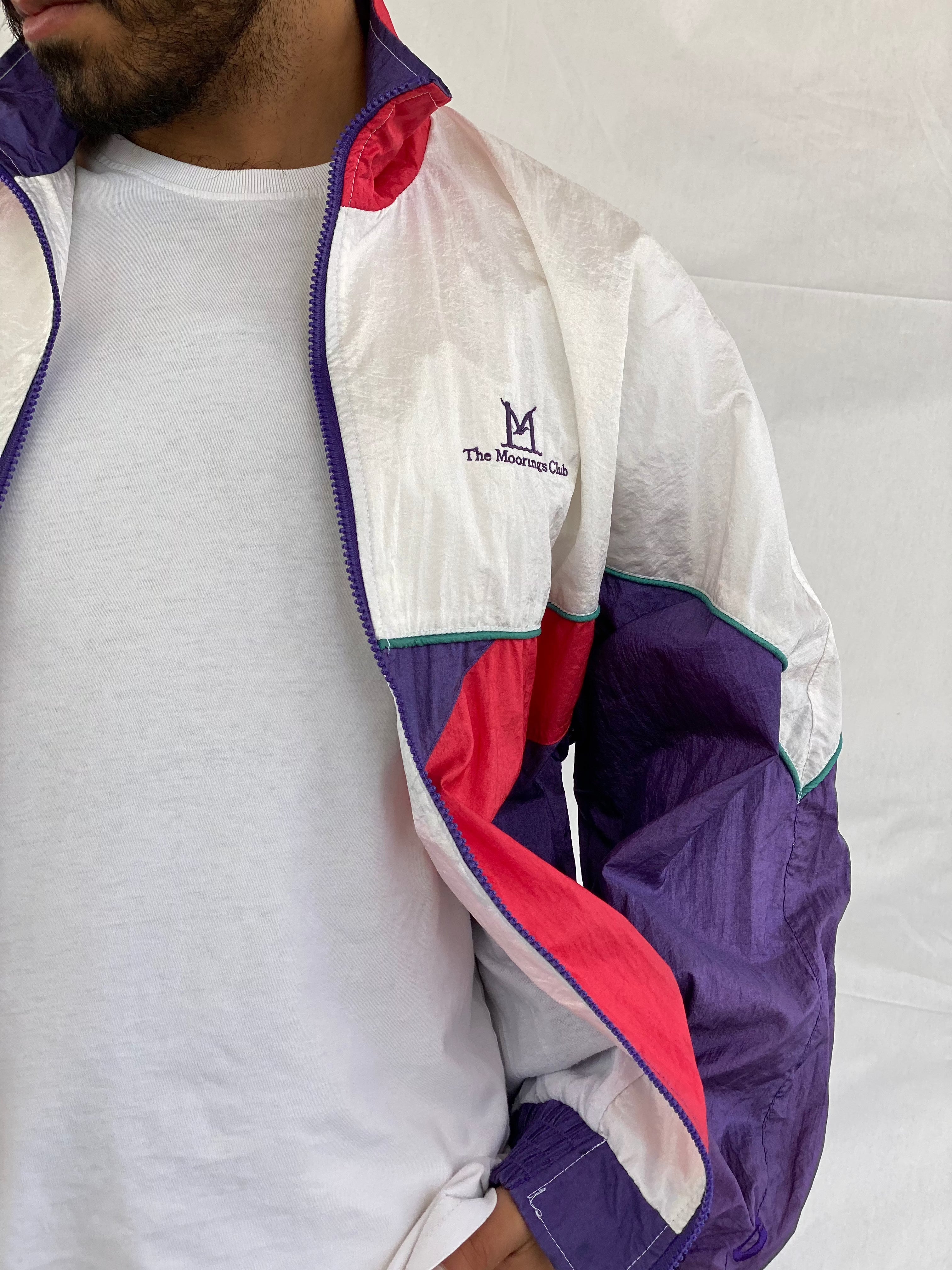 Vintage 90s Wilson Windbreaker Jacket - Balagan Vintage Windbreaker Jacket 00s, 80s, 90s, festival wear, nylon, outerwear, oversized, streetwear, techno, techno wear, Top, unisex, vintage, vintage windbreaker, windbreaker, windbreaker jacket, women