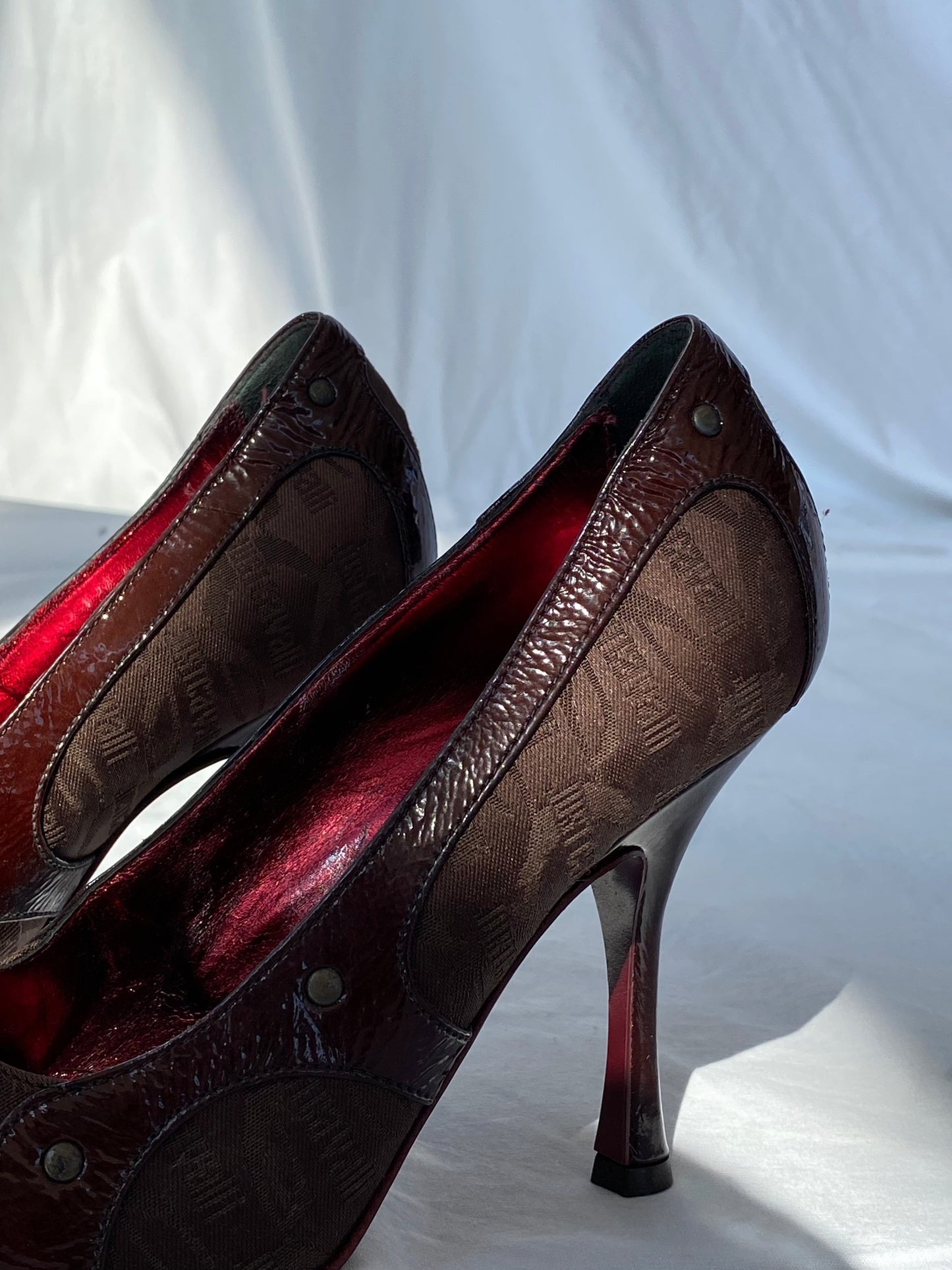 Vintage Just Cavalli Monogram Pumps - Balagan Vintage Heels heels, just cavalli, roberto cavalli