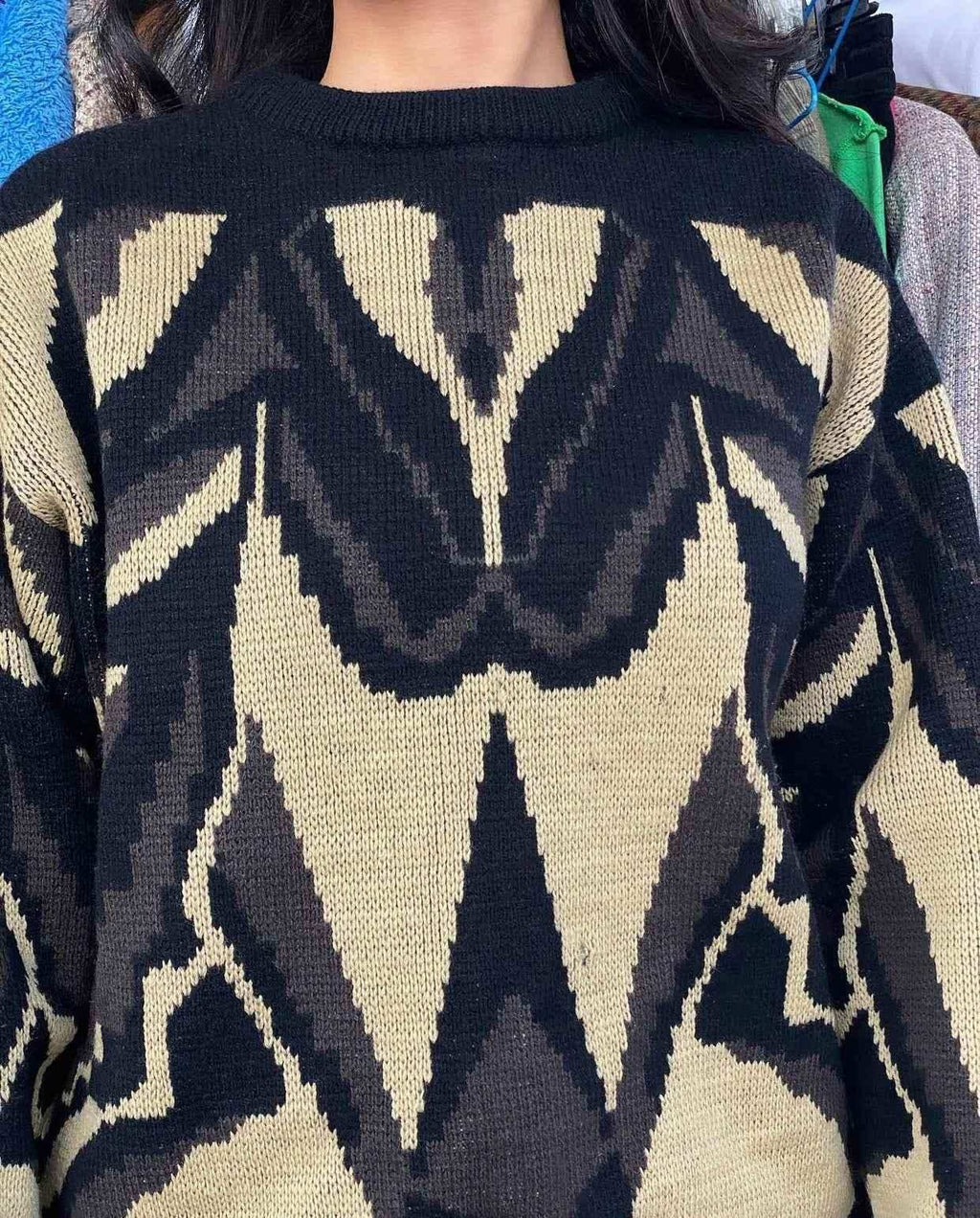 Vintage heavy knitted sweater - Balagan Vintage Sweater 00s, 90s, printed sweater, streetwear, sweater, vintage, vintage sweater, winter, women