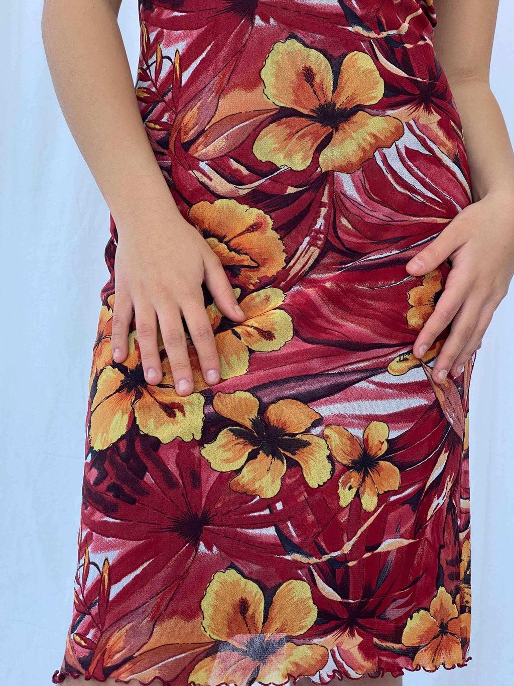 Vintage Y2K Street One Dress - Balagan Vintage Midi Dress 00s, floral dress, midi dress