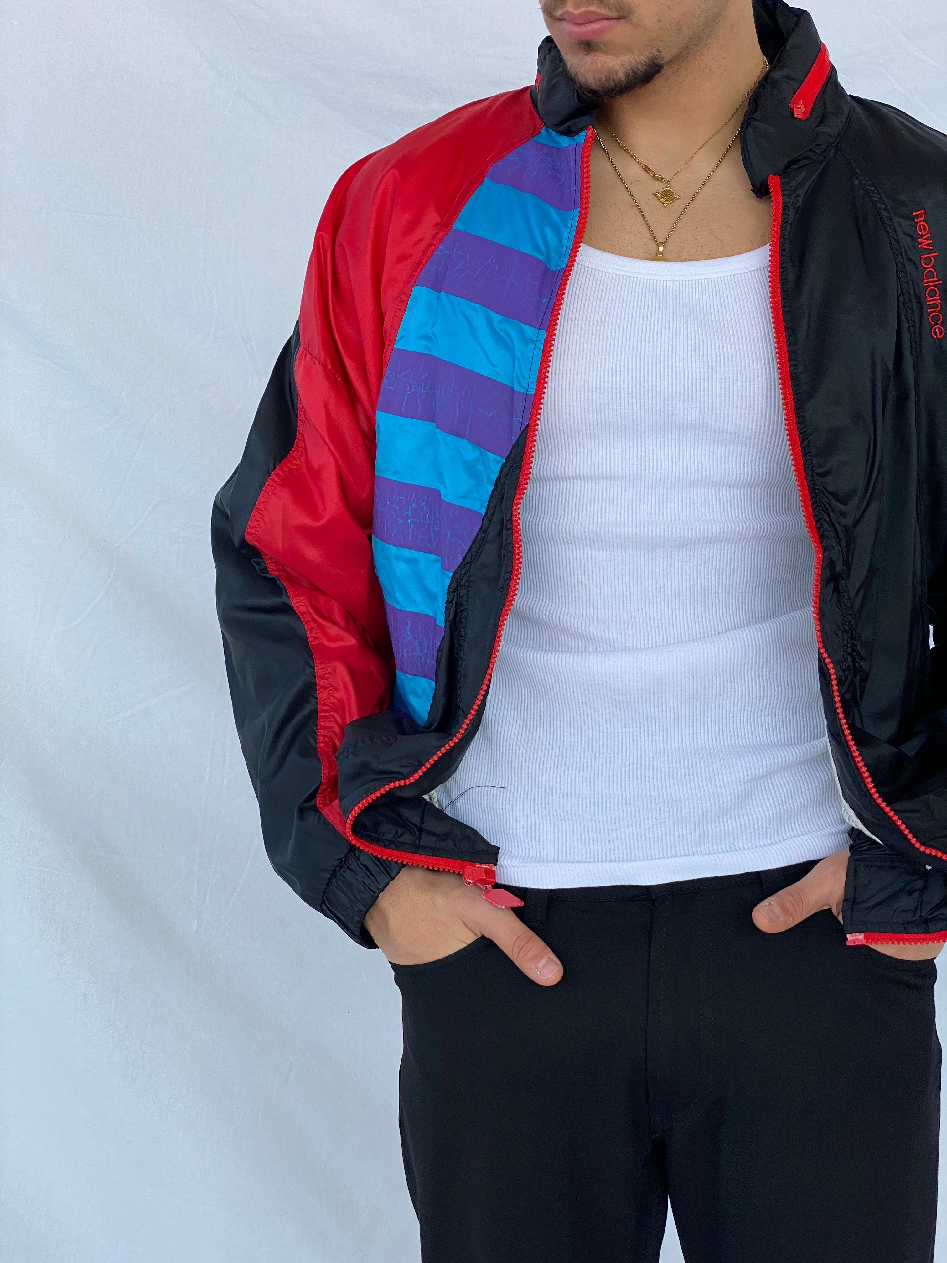 New Balance Windbreaker Jacket - Balagan Vintage Windbreaker Jacket 90s, nylon, outerwear, vintage