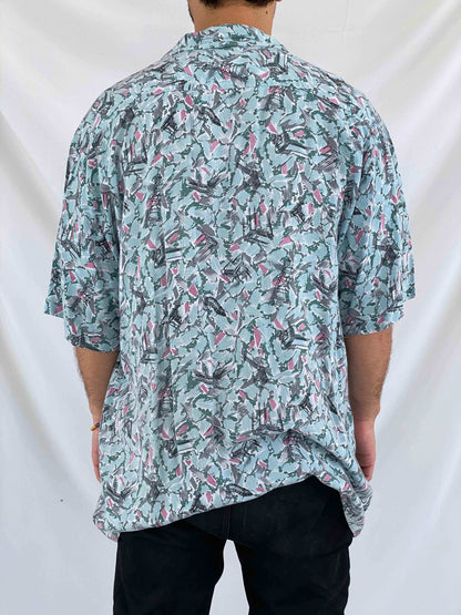 Vintage CHASER Printed Shirt - Balagan Vintage Half Sleeve Shirt crazy print, half sleeve shirt, men, mens shirt, oversized, oversized shirt, printed shirt, retro, shirt, streetwear, summer, techno, techno wear, unisex