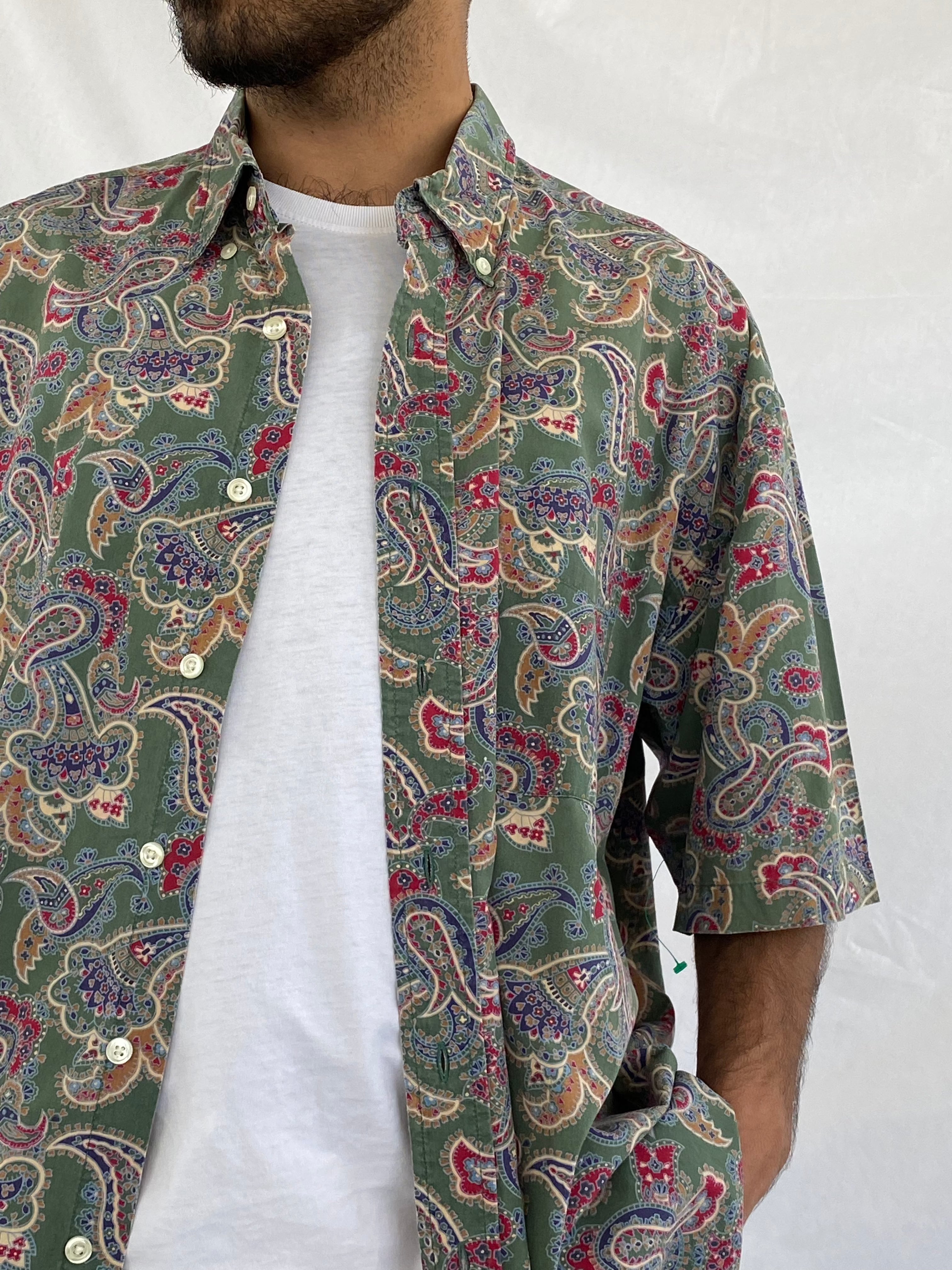 Vintage Docker’s by Levi’s Printed Shirt - Balagan Vintage Half Sleeve Shirt 00s, 90s, half sleeve shirt, streetwear, summer, summer prints, vintage, vintage prints