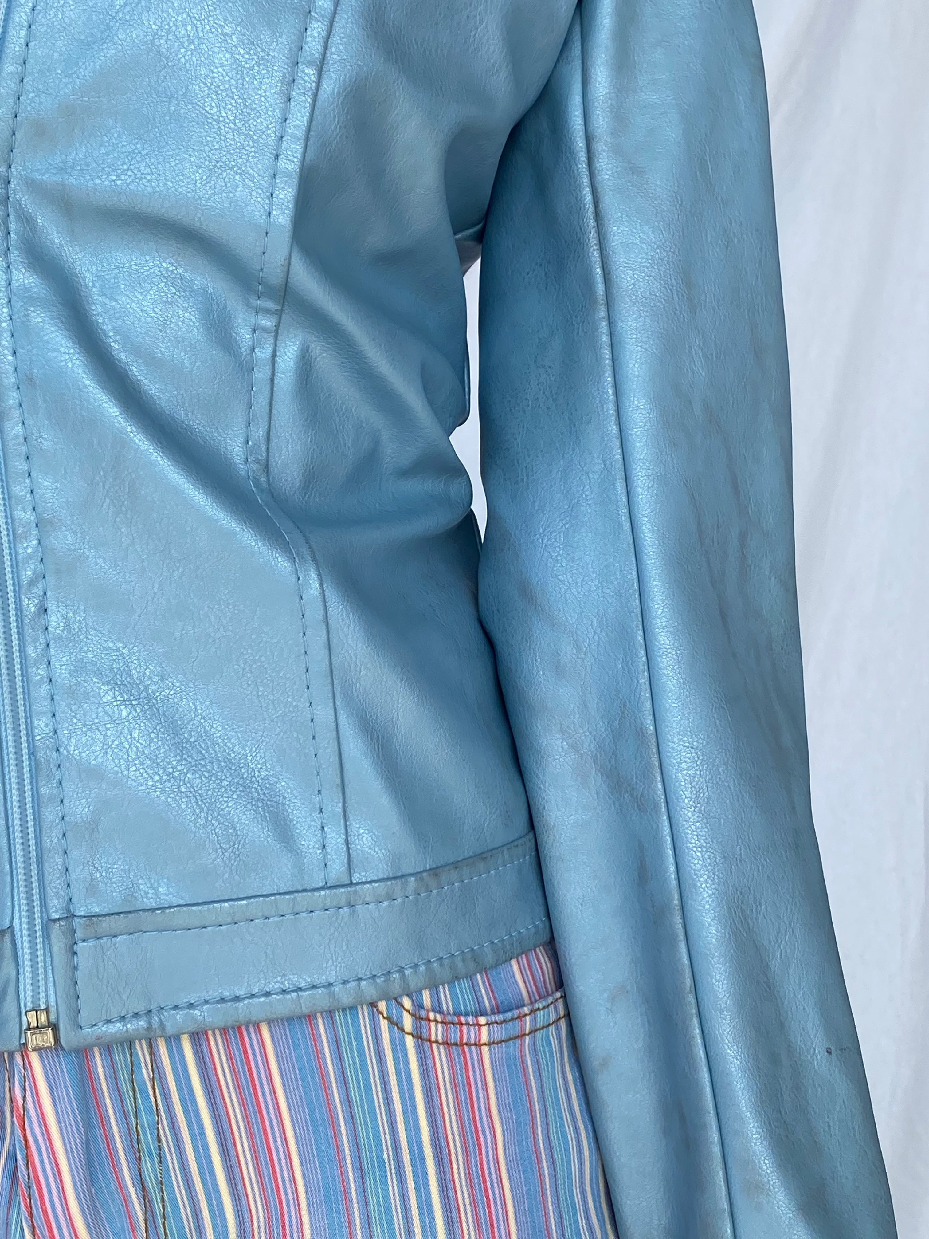 Y2K MORGAN DE TOI Metallic Blue Jacket - Balagan Vintage Jacket 00s, jacket, outerwear, streetwear, vintage, vintage jacket