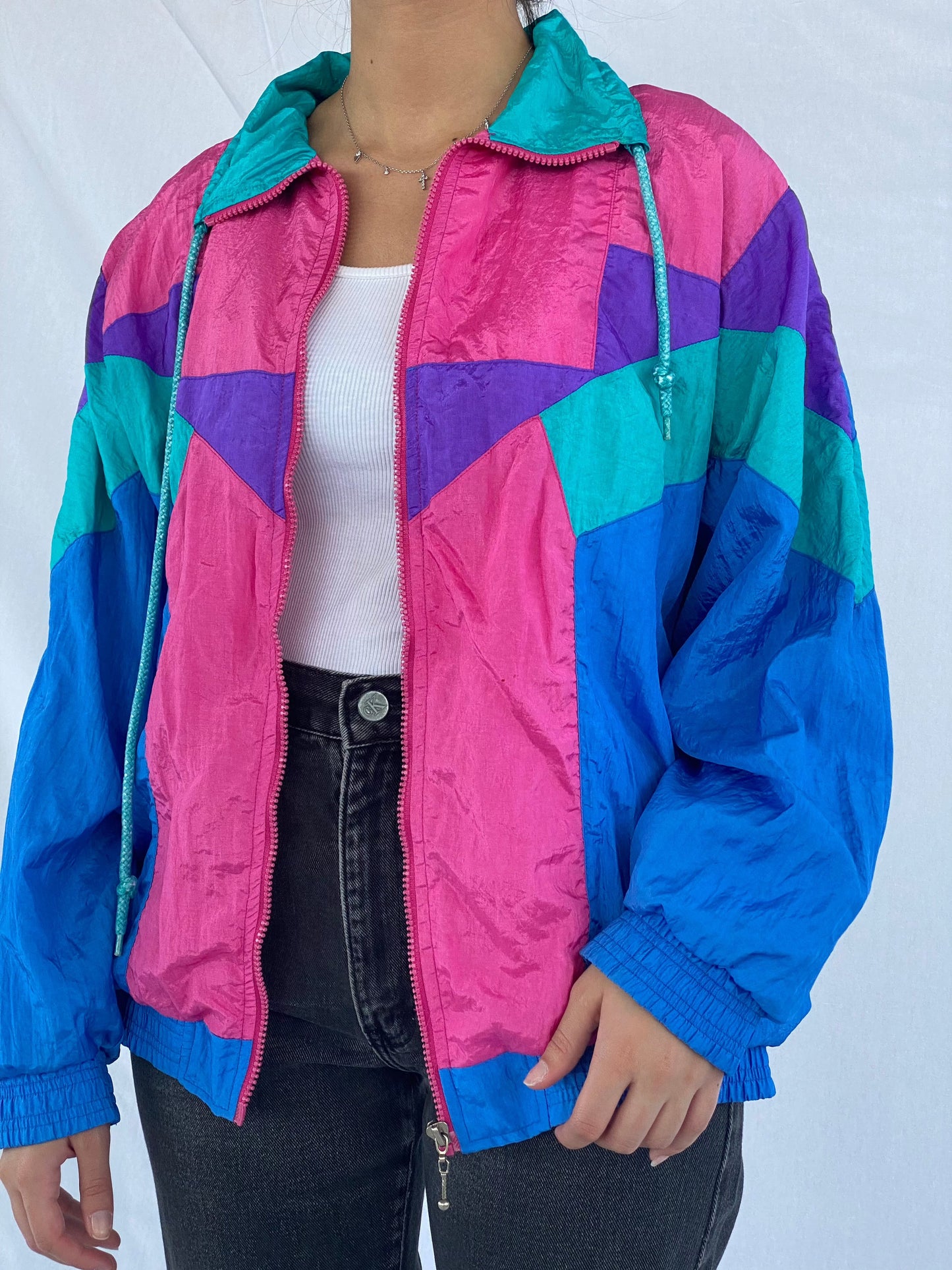 Vintage First Run Windbreaker Jacket - Balagan Vintage Windbreaker Jacket 00s, 80s, 90s, outerwear, oversized, unisex, vintage, vintage windbreaker, windbreaker, windbreaker jacket, women