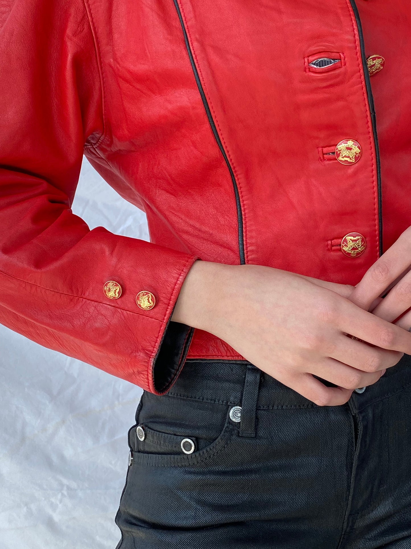 Vintage Genuine Leather Jacket - Balagan Vintage Leather Jacket genuine leather, genuine leather jacket, leather jacket, red leather