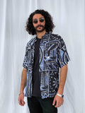Vintage Shah-Safari Printed Shirt - Balagan Vintage Half Sleeve Shirt 90s, half sleeve shirt, men, printed shirt