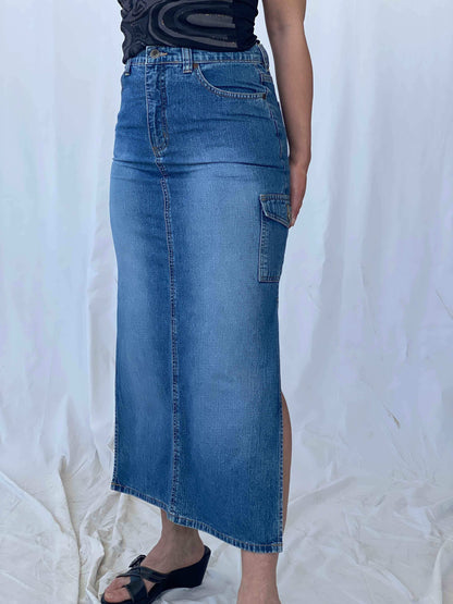 Vintage Bailey’s Point Denim Skirt - Balagan Vintage Denim Skirt 90s, Batoul, denim skirt