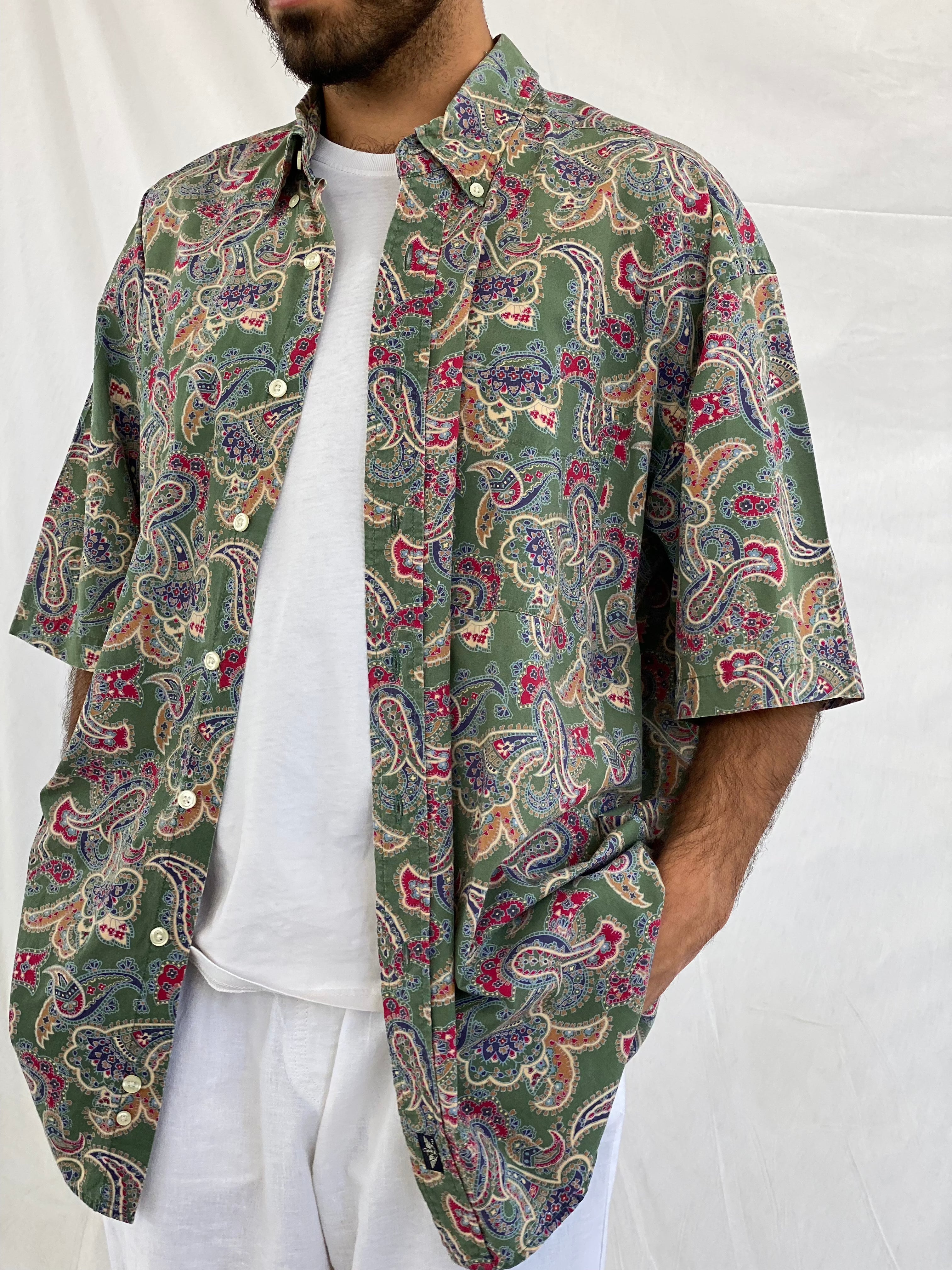 Vintage Docker’s by Levi’s Printed Shirt - Balagan Vintage Half Sleeve Shirt 00s, 90s, half sleeve shirt, streetwear, summer, summer prints, vintage, vintage prints