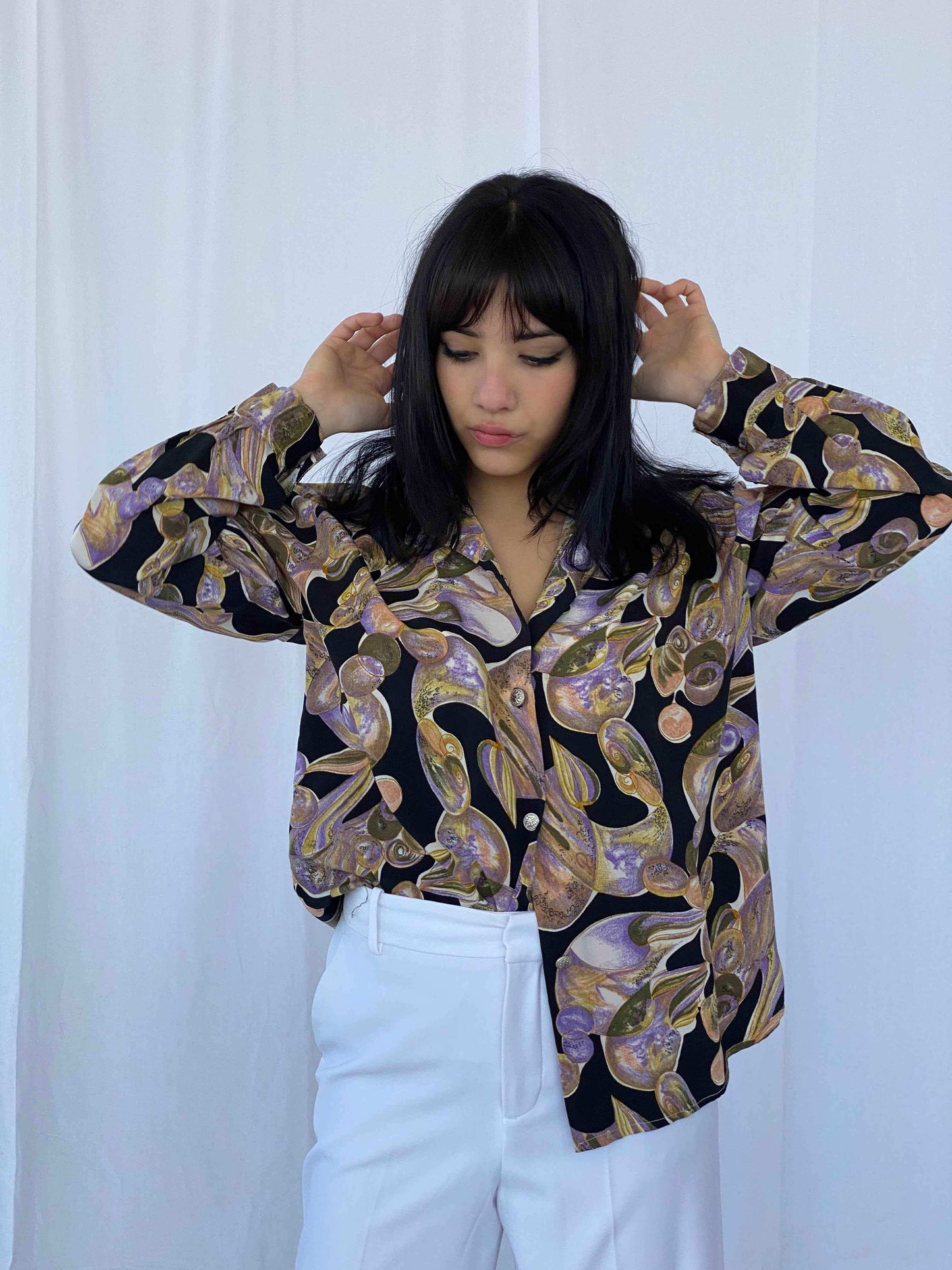 Vintage Ma Bella Fashion Shirt - Balagan Vintage Full Sleeve Shirt 90s, full sleeve shirt, print, printed shirt