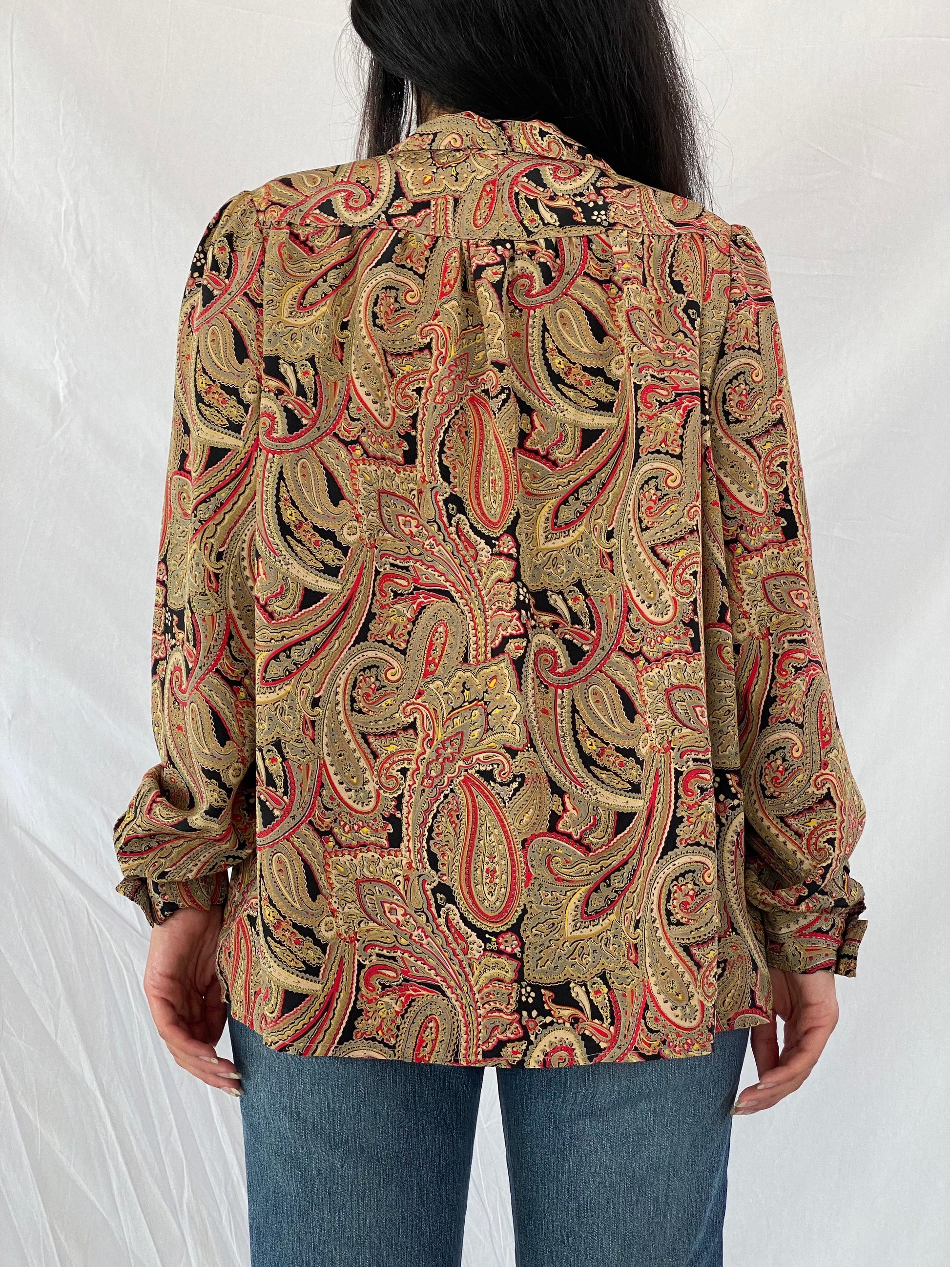 Vintage Handmade Printed Shirt - Balagan Vintage Full Sleeve Shirt 00s, 90s, print, printed shirt, prints, retro, sheer, shirt, shirts, streetwear, vintage, vintage prints, women