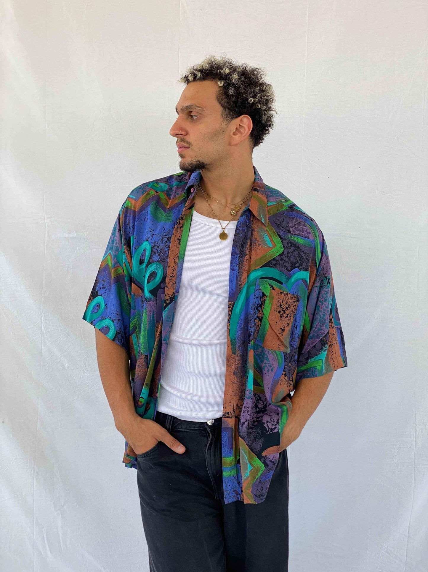 Vintage Brund Piattelli Shirt - Balagan Vintage Half Sleeve Shirt 00s, 90s, Abdullah, half sleeve shirt, men, NEW IN