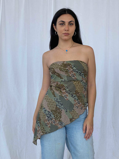 Vintage Y2K Supré Top - Balagan Vintage Sleeveless Top 00s, Batoul, print