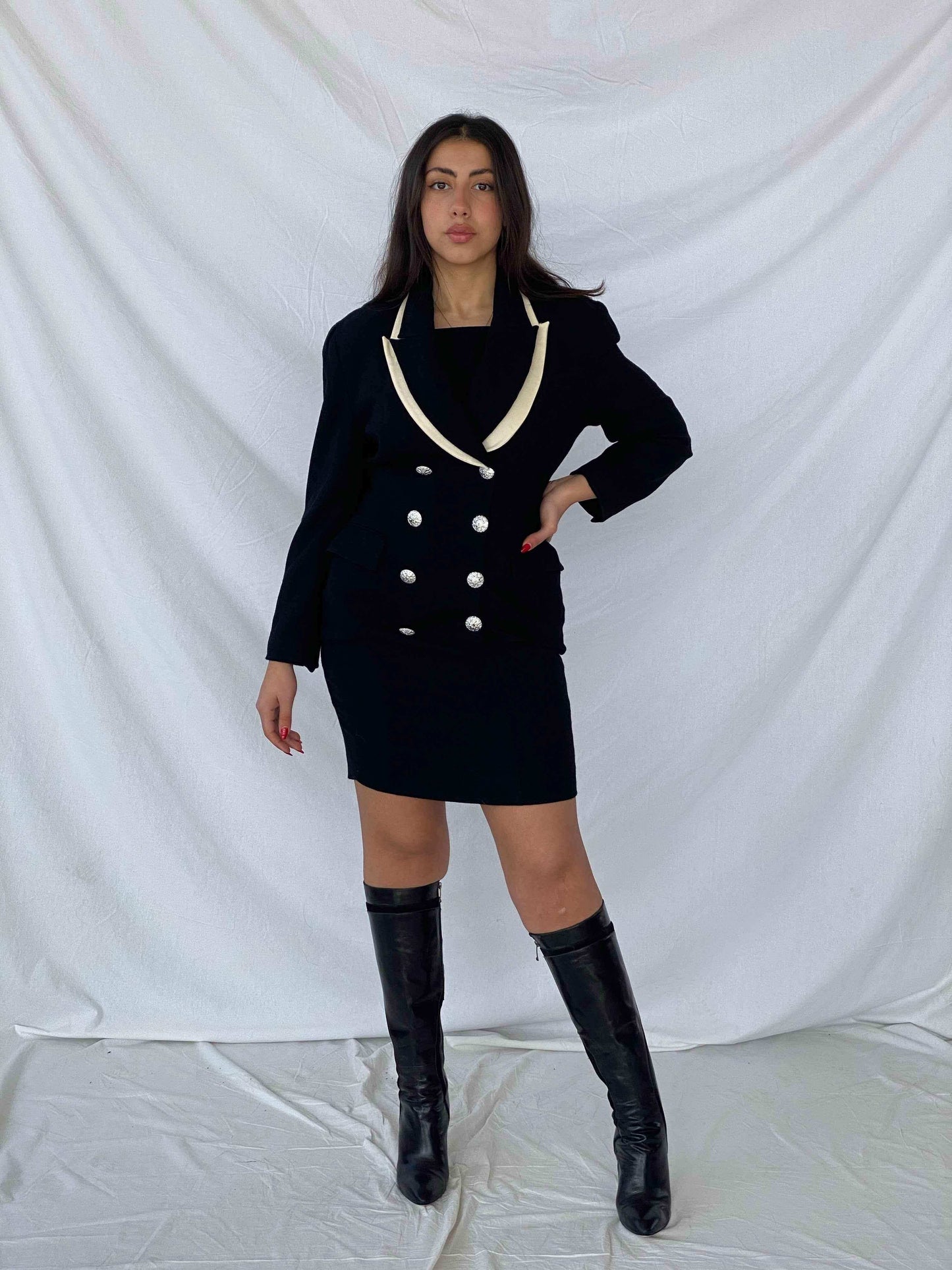 Vintage HabitCommode Blazer Dress - Balagan Vintage Blazer Dress 90s, black dress, blazer, dress, outerwear